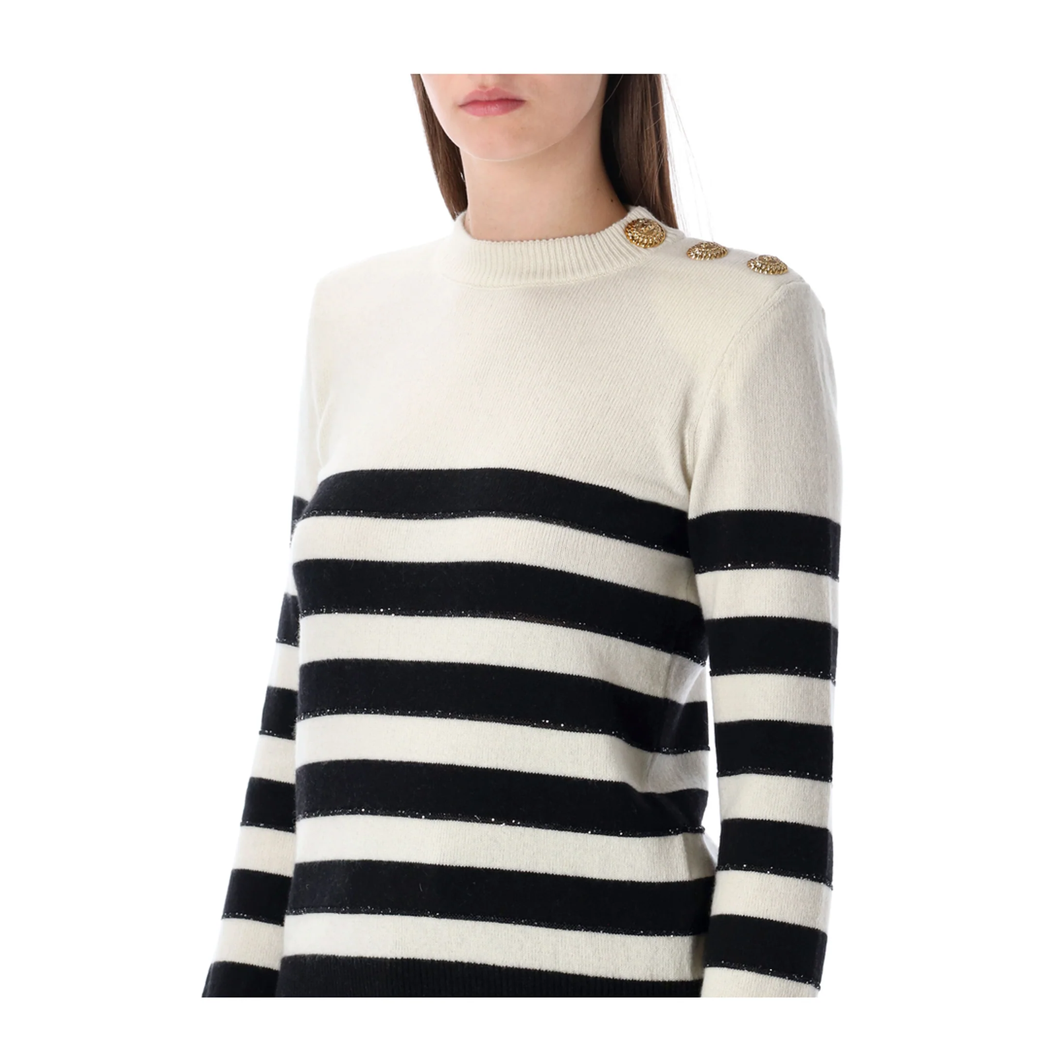 Striped Buttoned Knit - Image 3