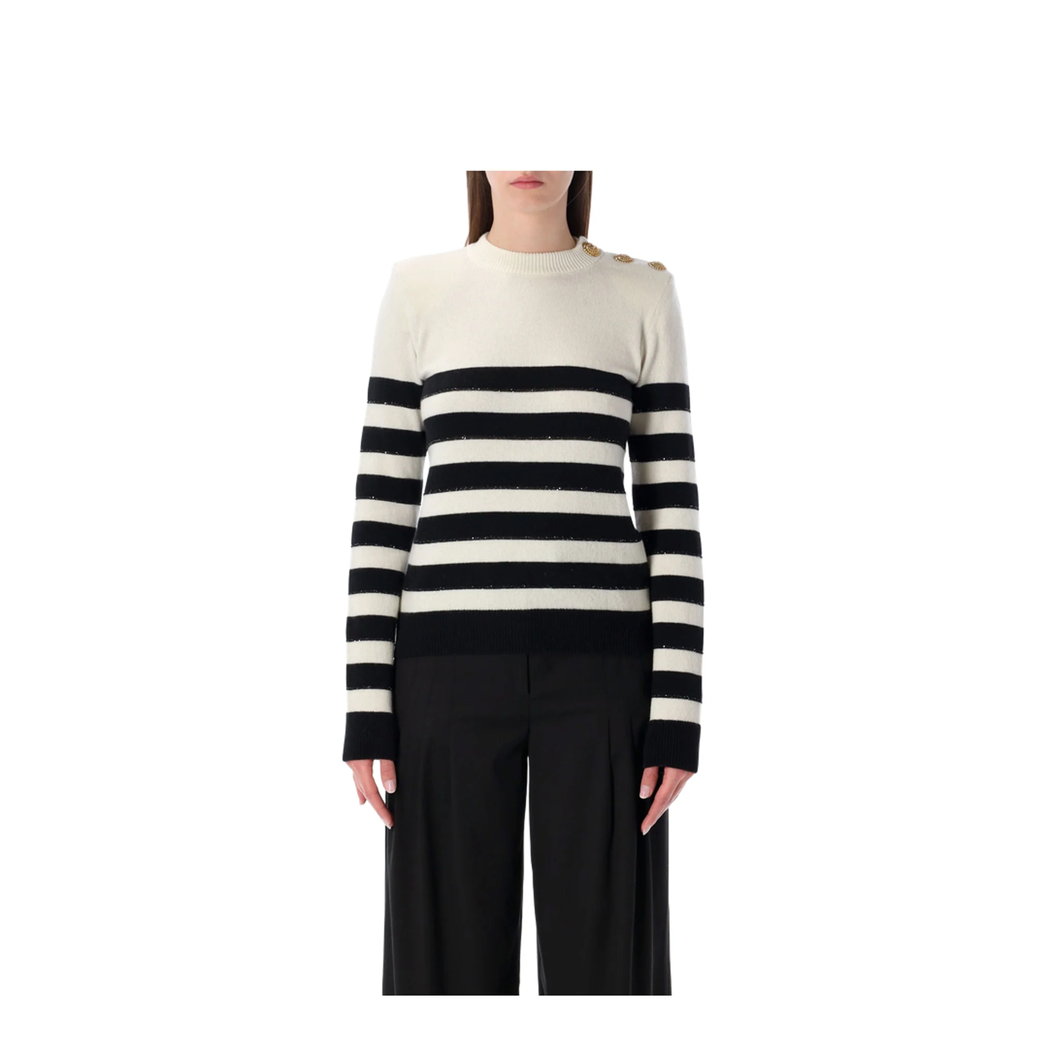 Striped Buttoned Knit - Image 4