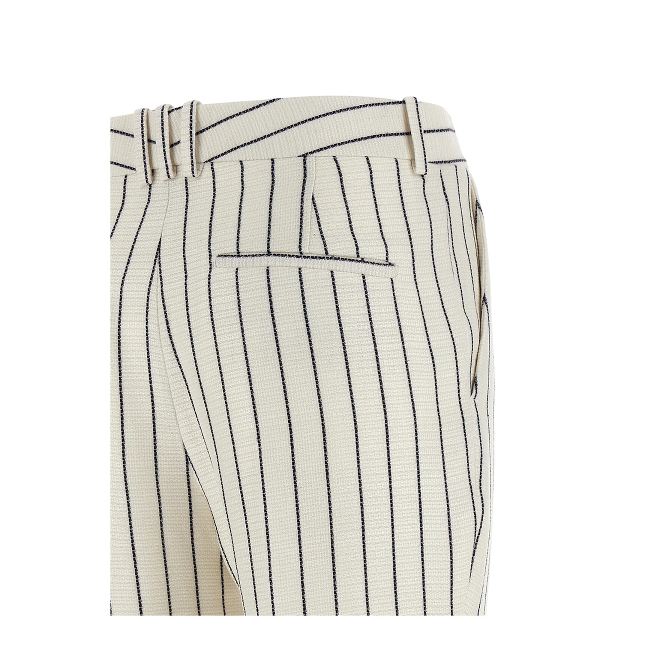 Straight-Leg Pinstripe Pants - White - Image 4