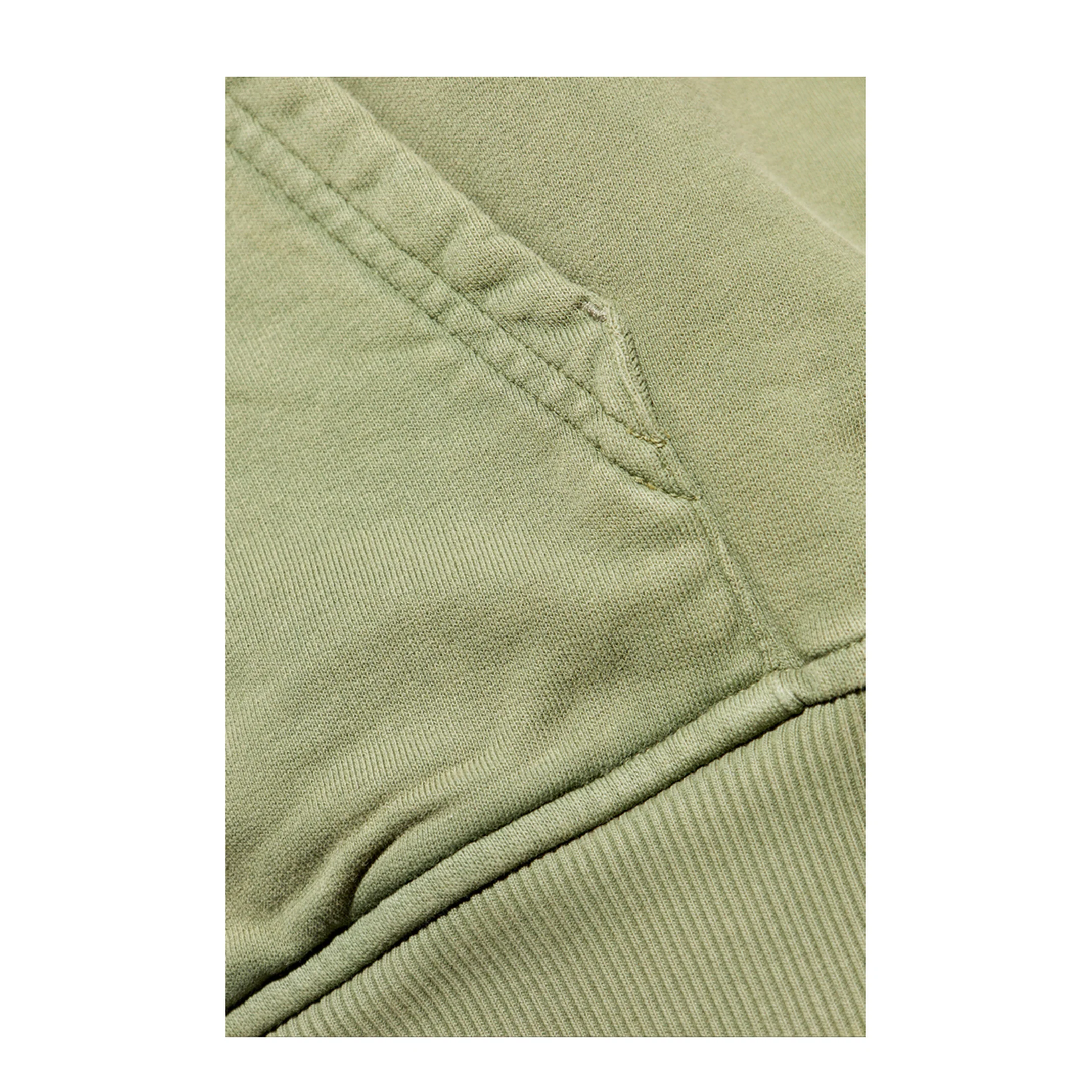 Vintage Embroidered Hoodie Olive Green - Image 5