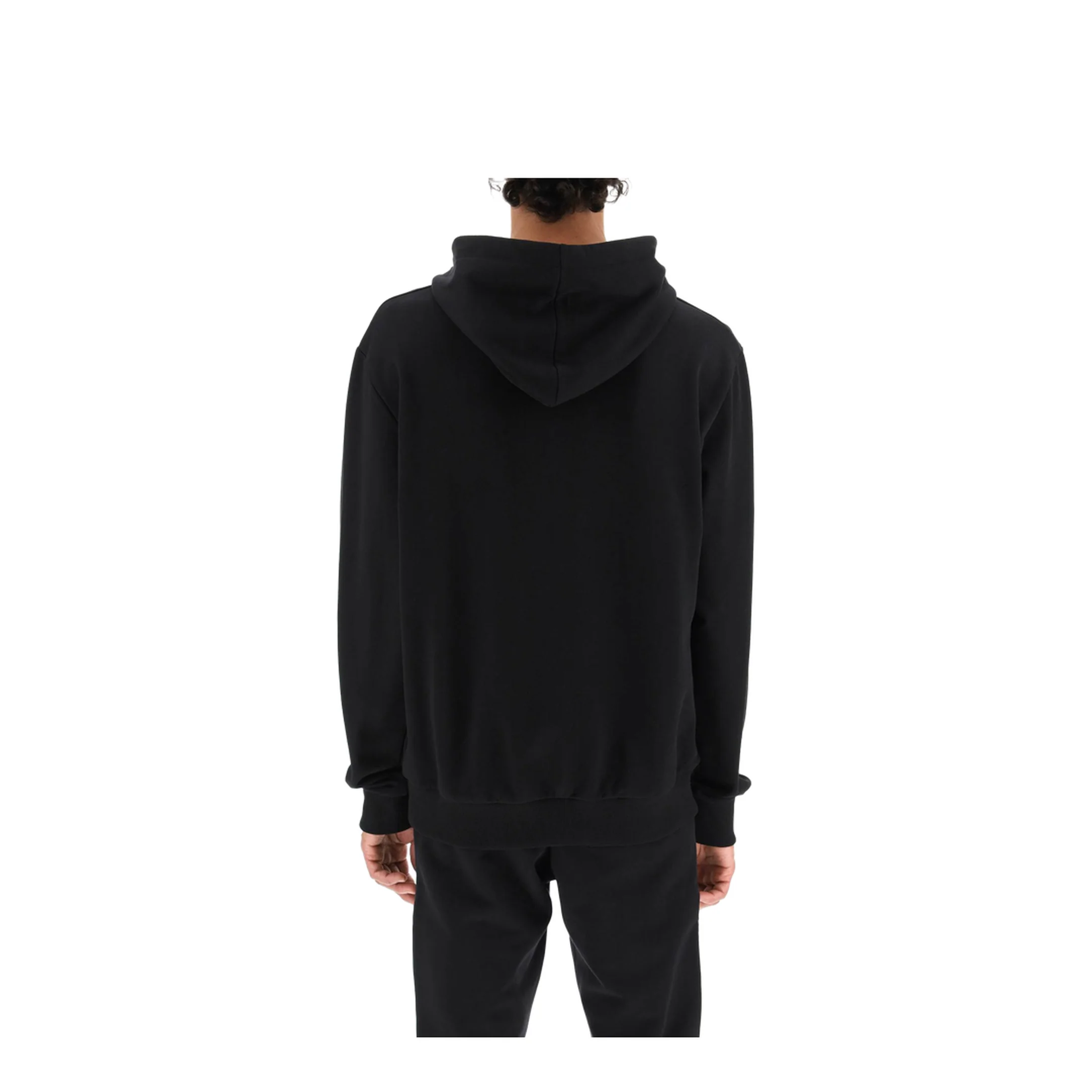 Printed Hoodie Cotton Black - Image 3