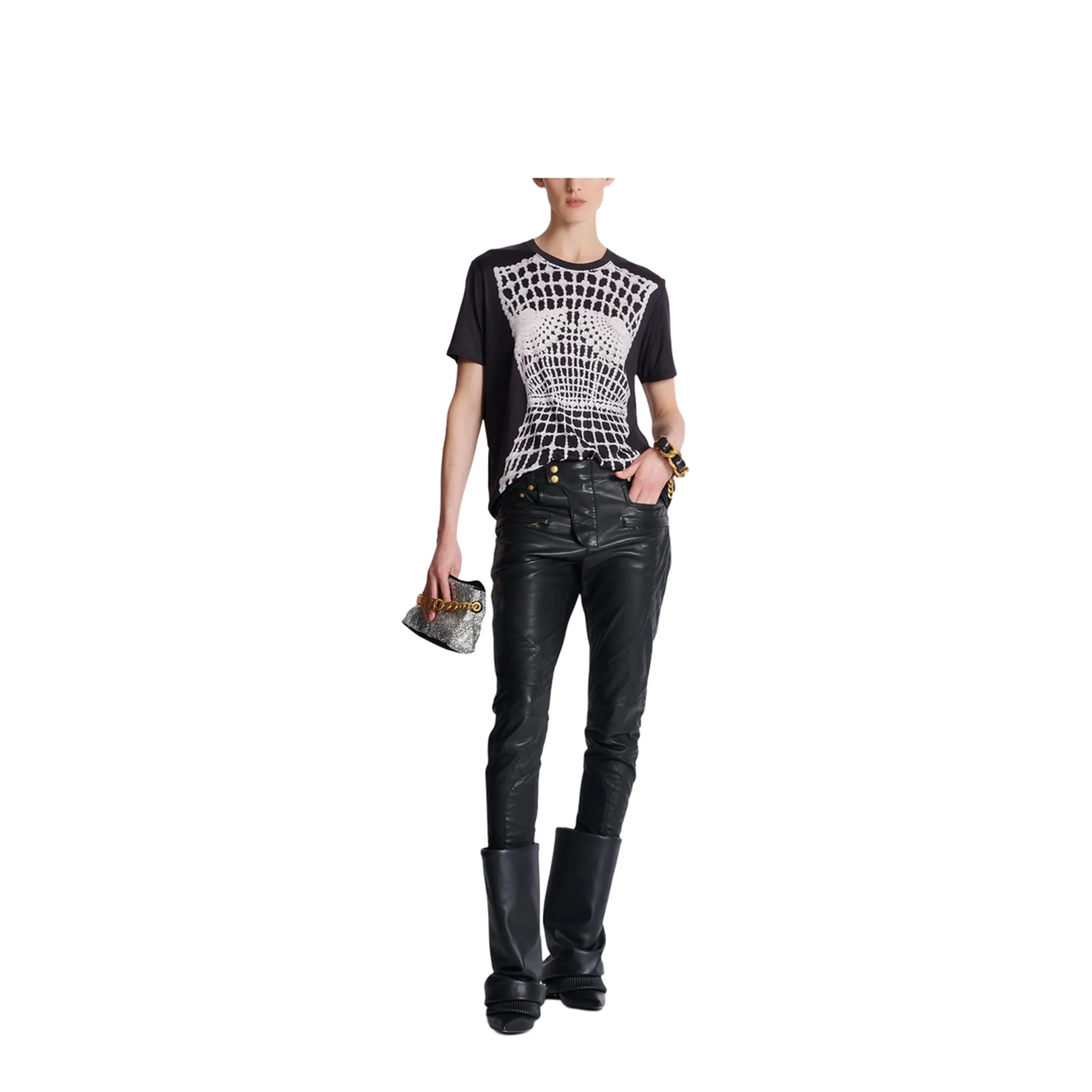 T-shirt with Print Black - Image 2