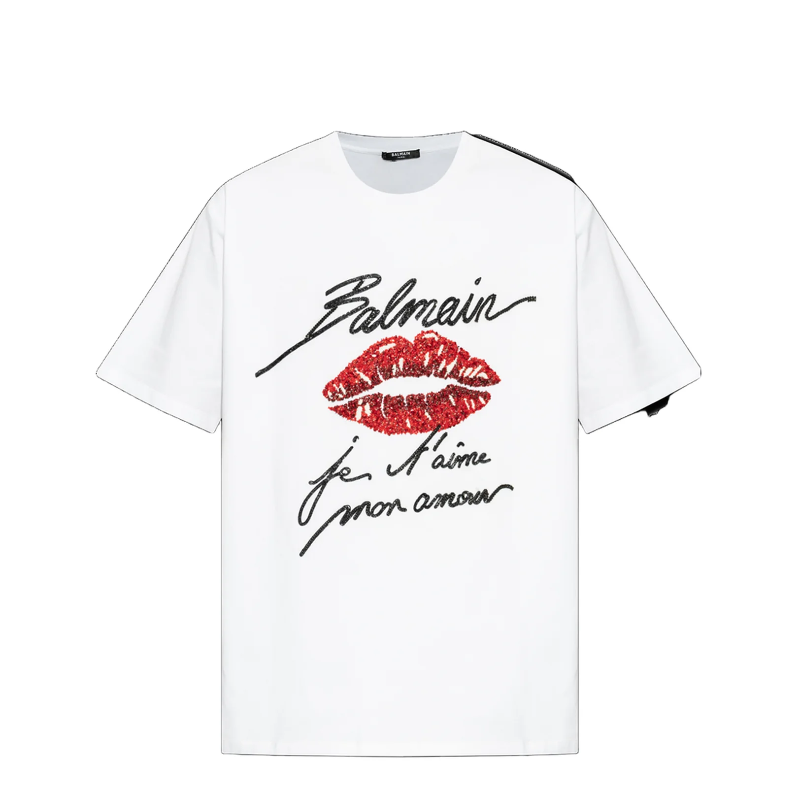 T-shirt with Shimmering Appliqués - Image 2