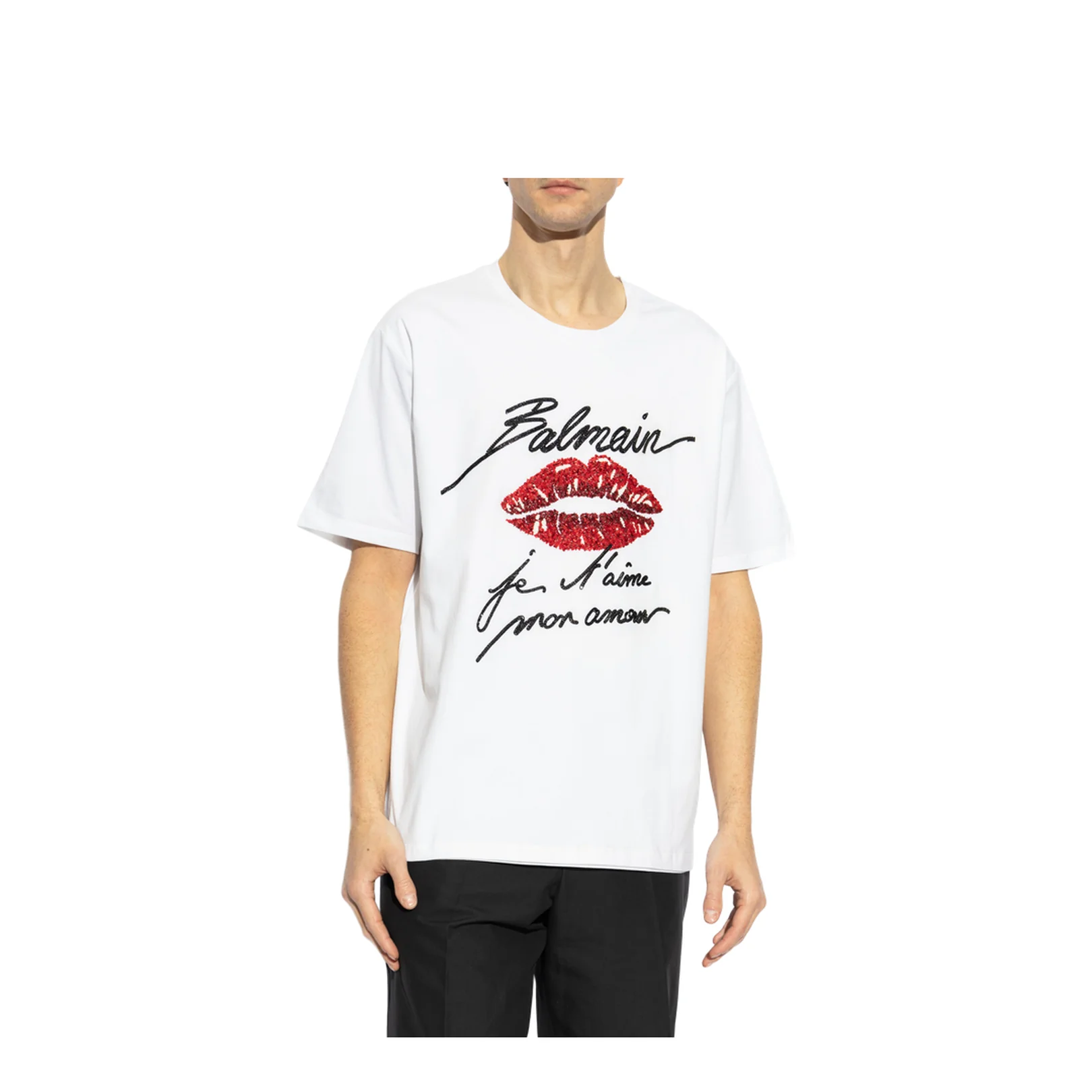 T-shirt with Shimmering Appliqués - Image 4