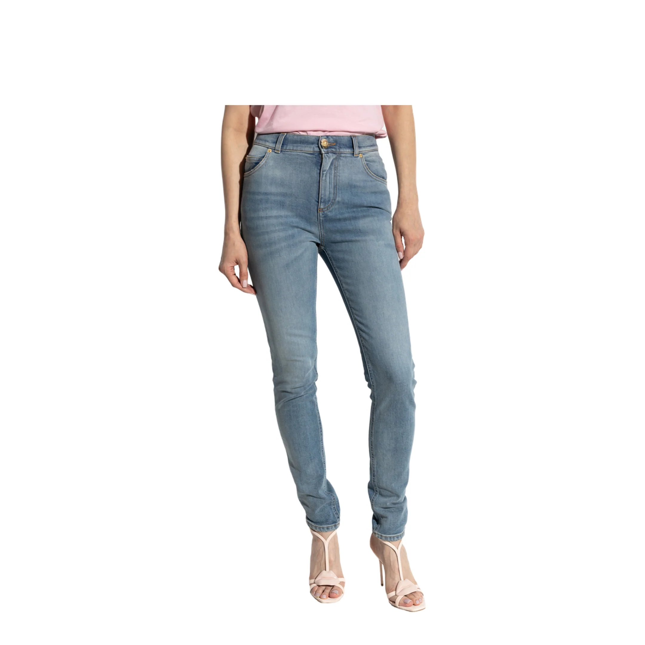 Tapered Leg Jeans Blue - Image 3