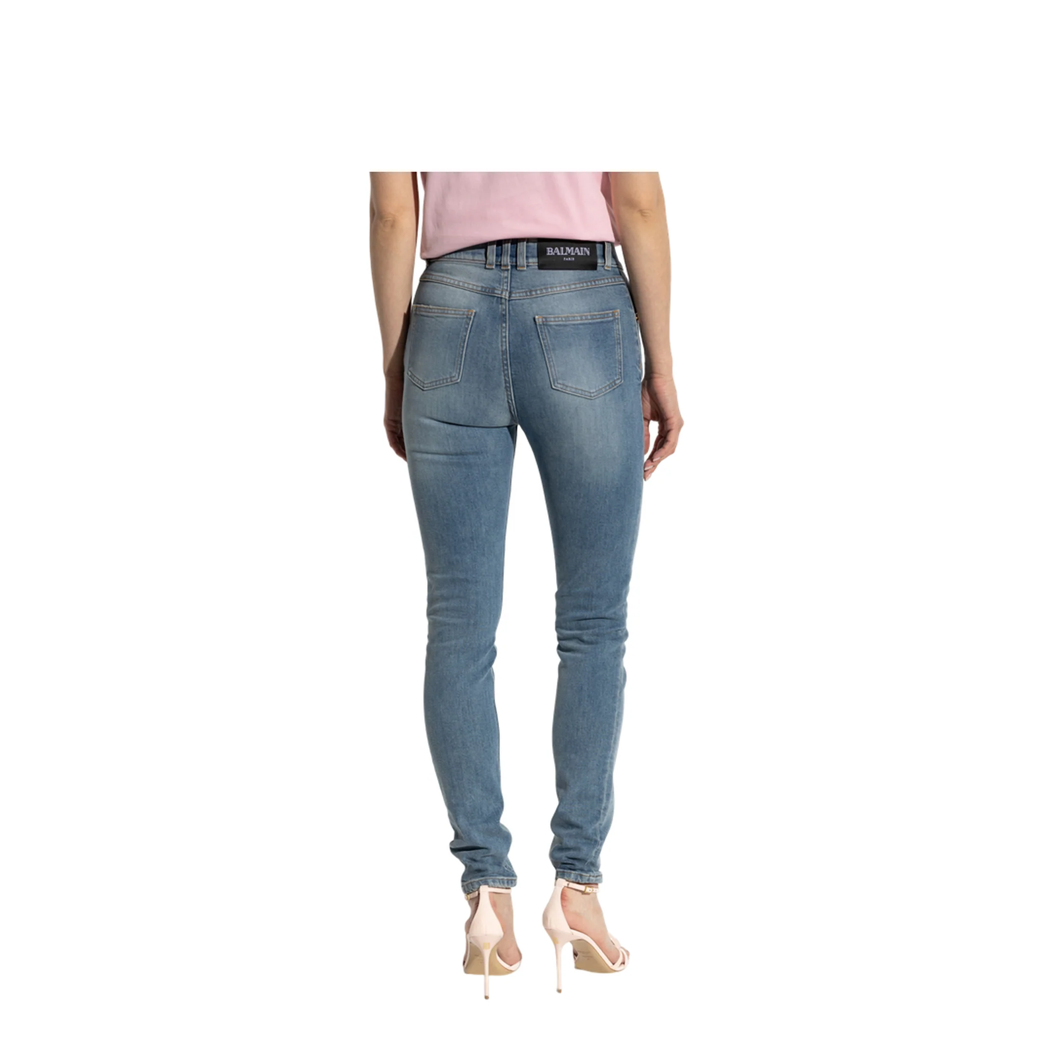 Tapered Leg Jeans Blue - Image 4