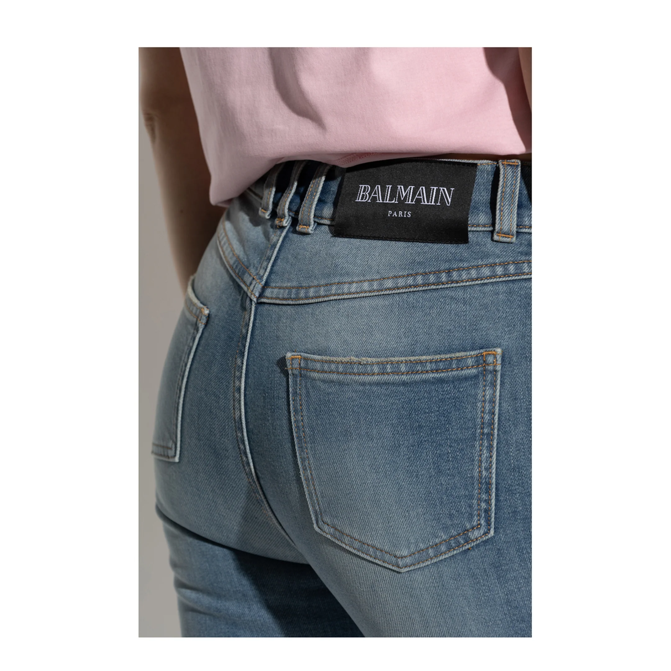 Tapered Leg Jeans Blue - Image 5