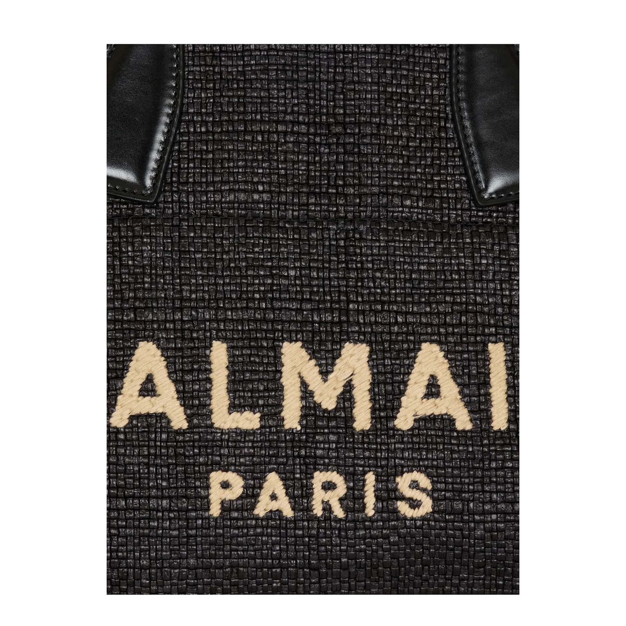Track Tote Bag Raffia Black - Image 2