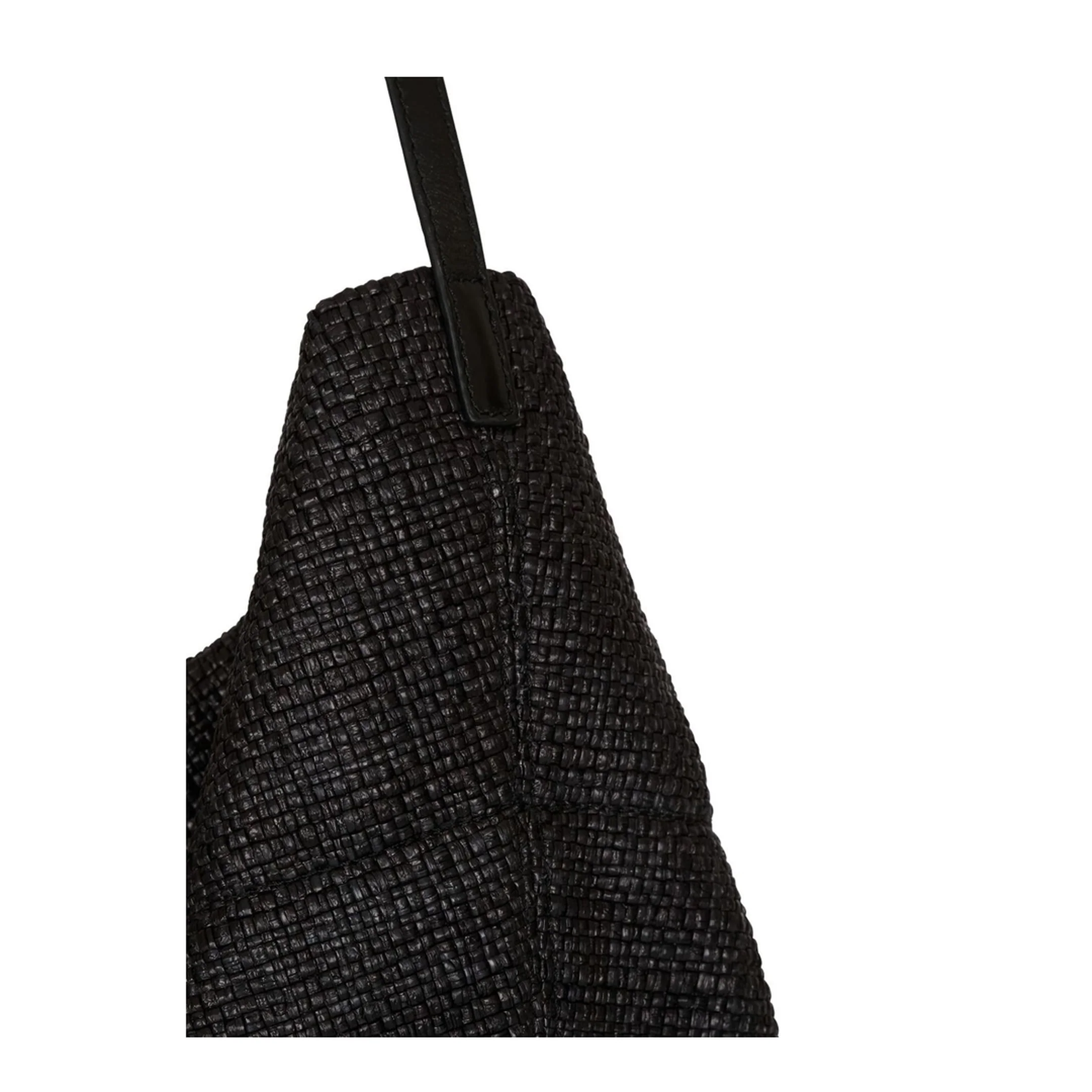 Track Tote Bag Raffia Black - Image 3