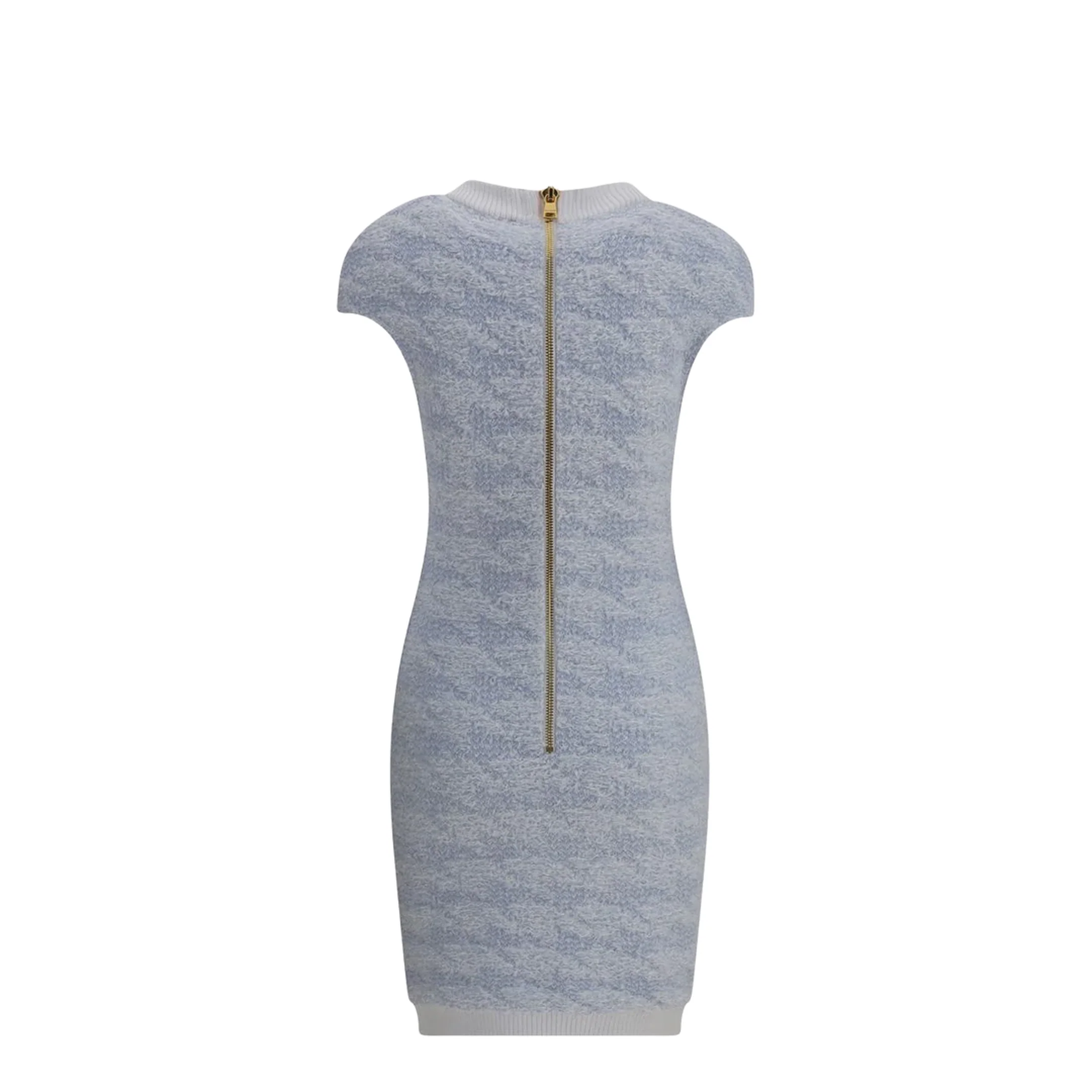 Tweed Dress Lurex Thread Light Blue - Image 2