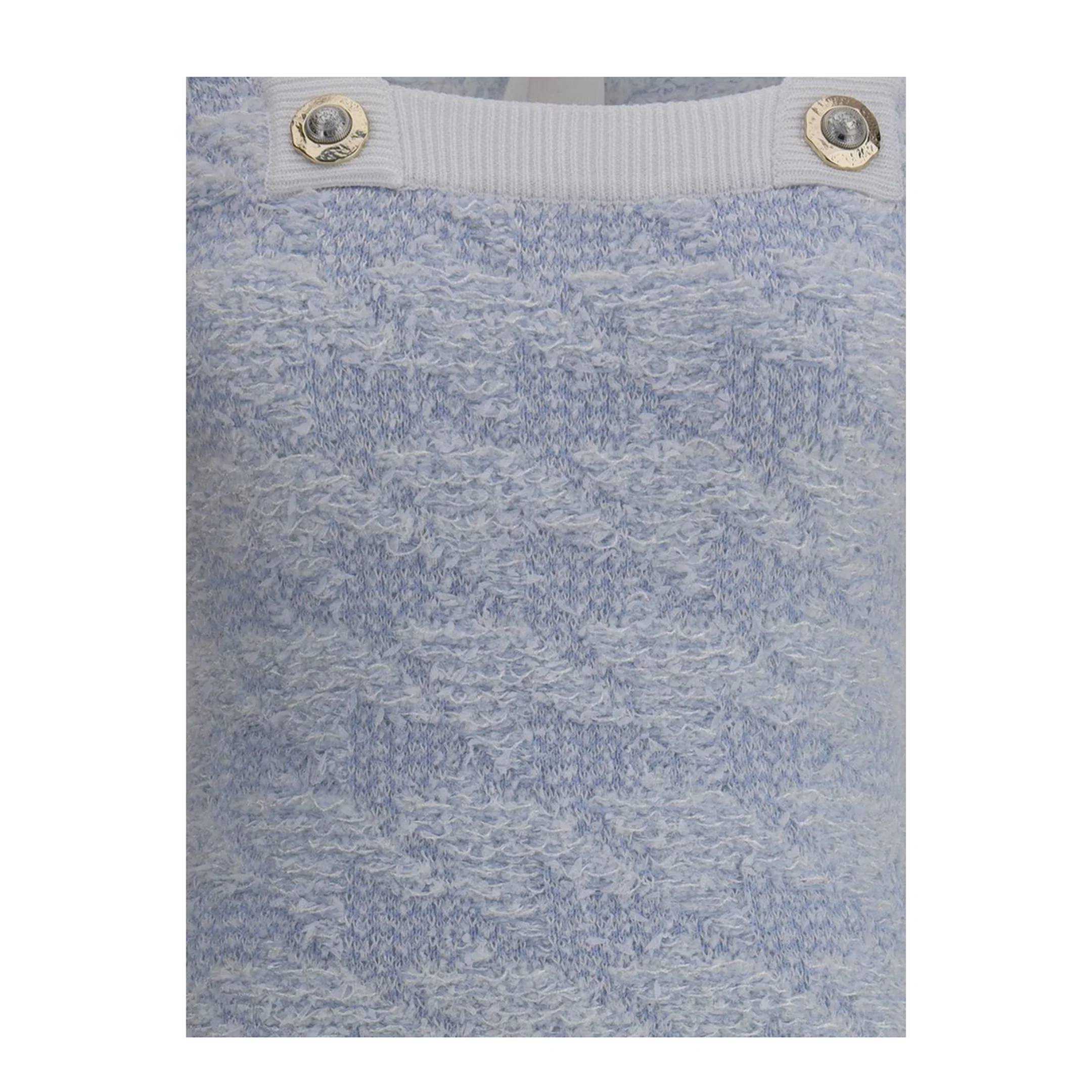Tweed Dress Lurex Thread Light Blue - Image 3