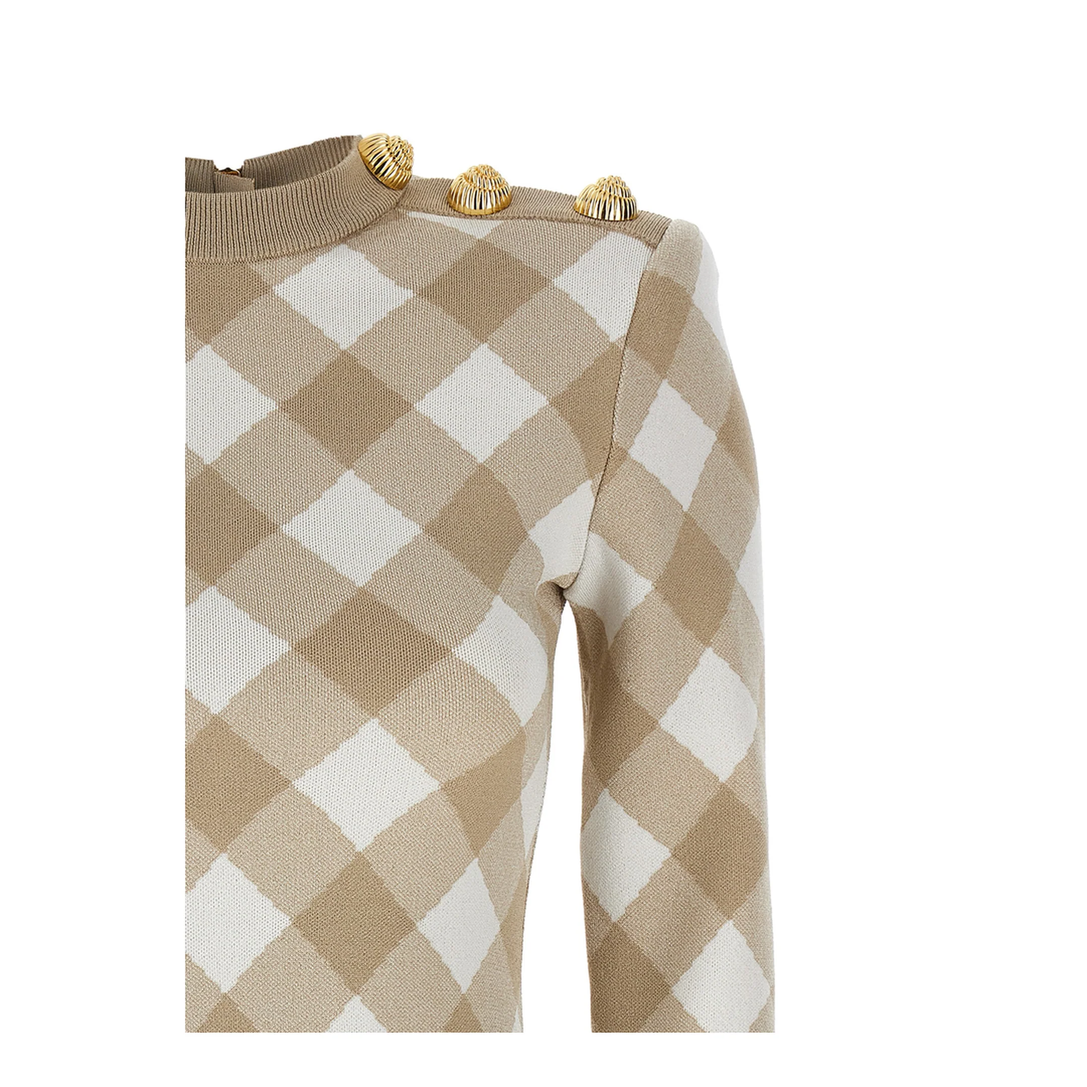 Vichy Dress Beige - Image 2