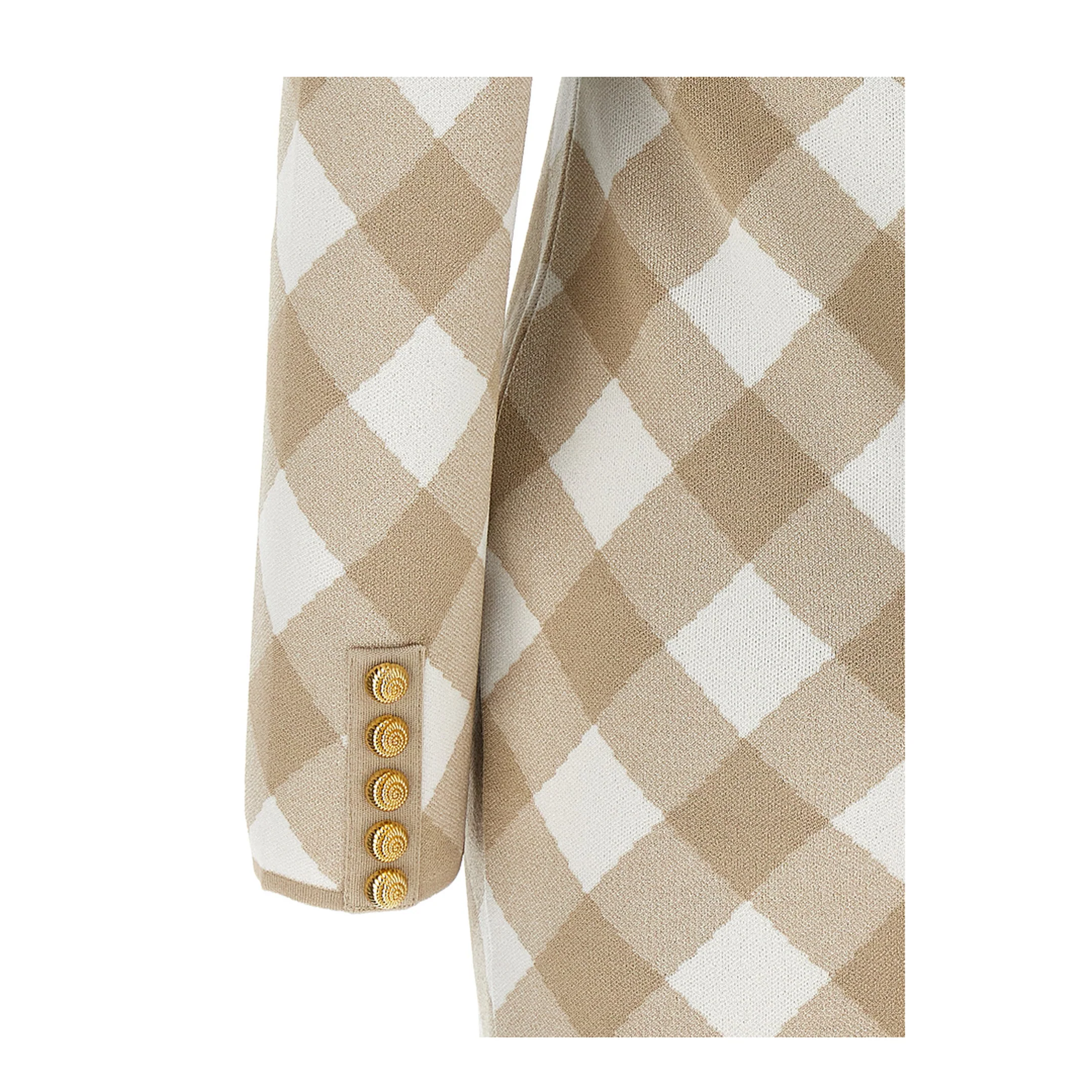 Vichy Dress Beige - Image 3