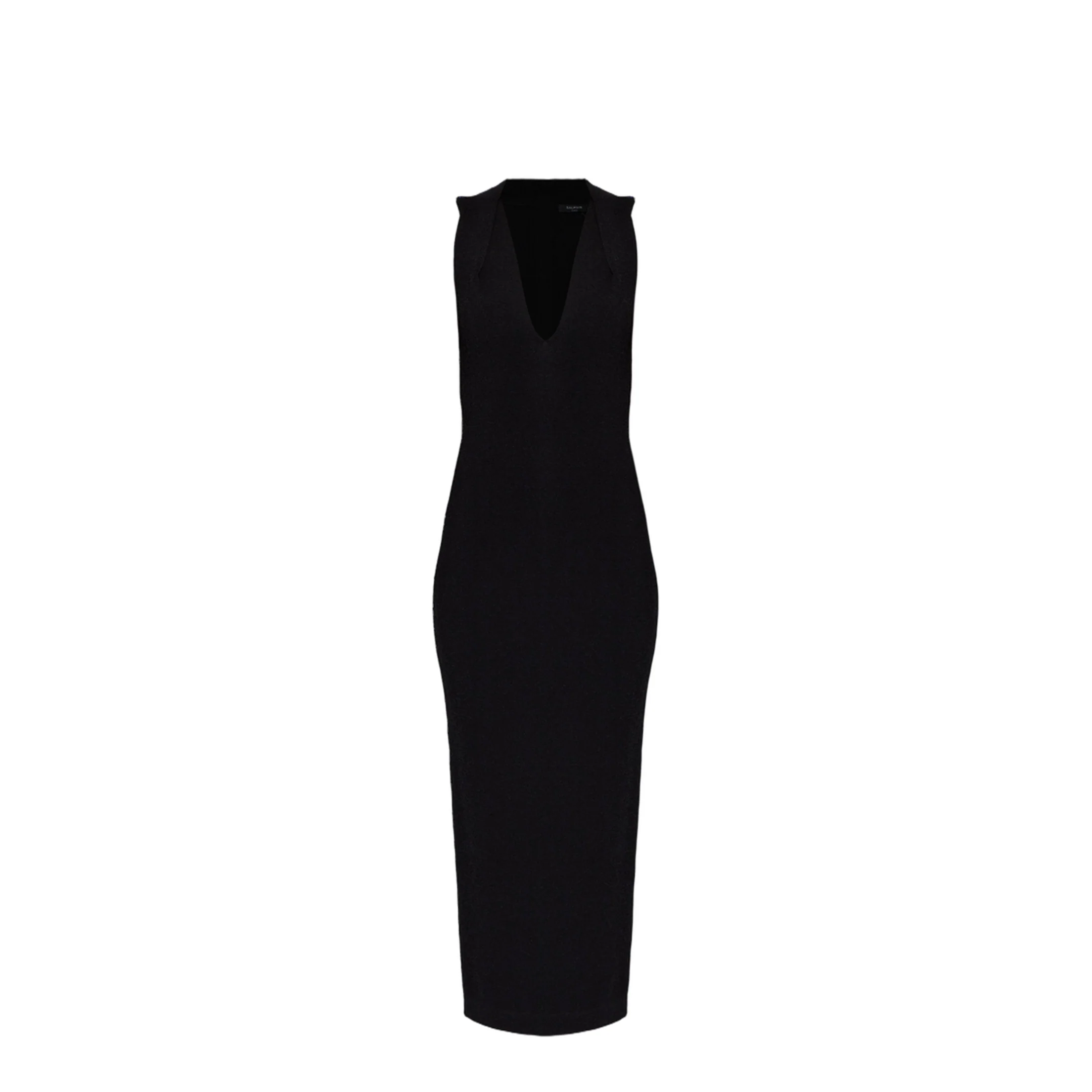 Deep V-Neckline Dress Black - Image 3