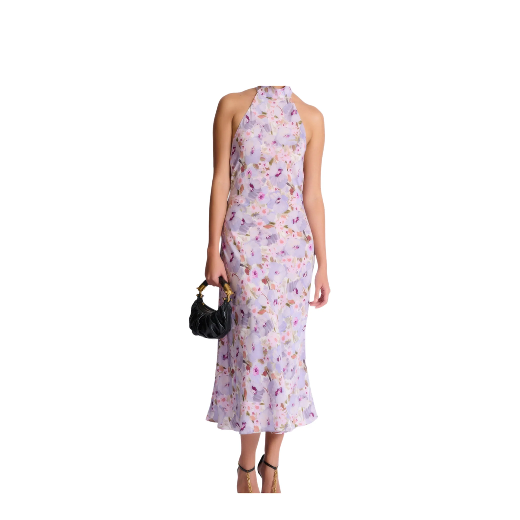 Silk Dress with Floral Motif - Image 2