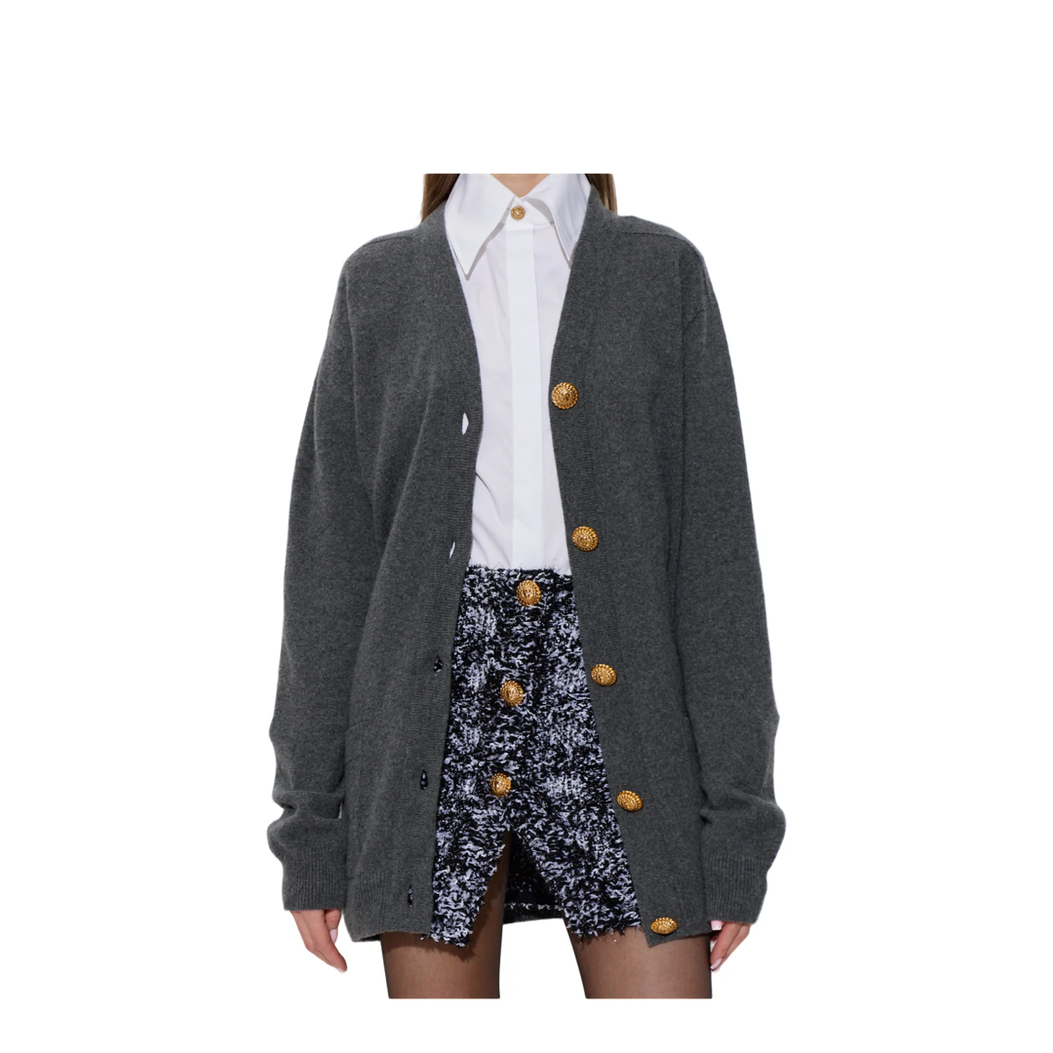 Wool Cashmere Sweater Grey - Image 3