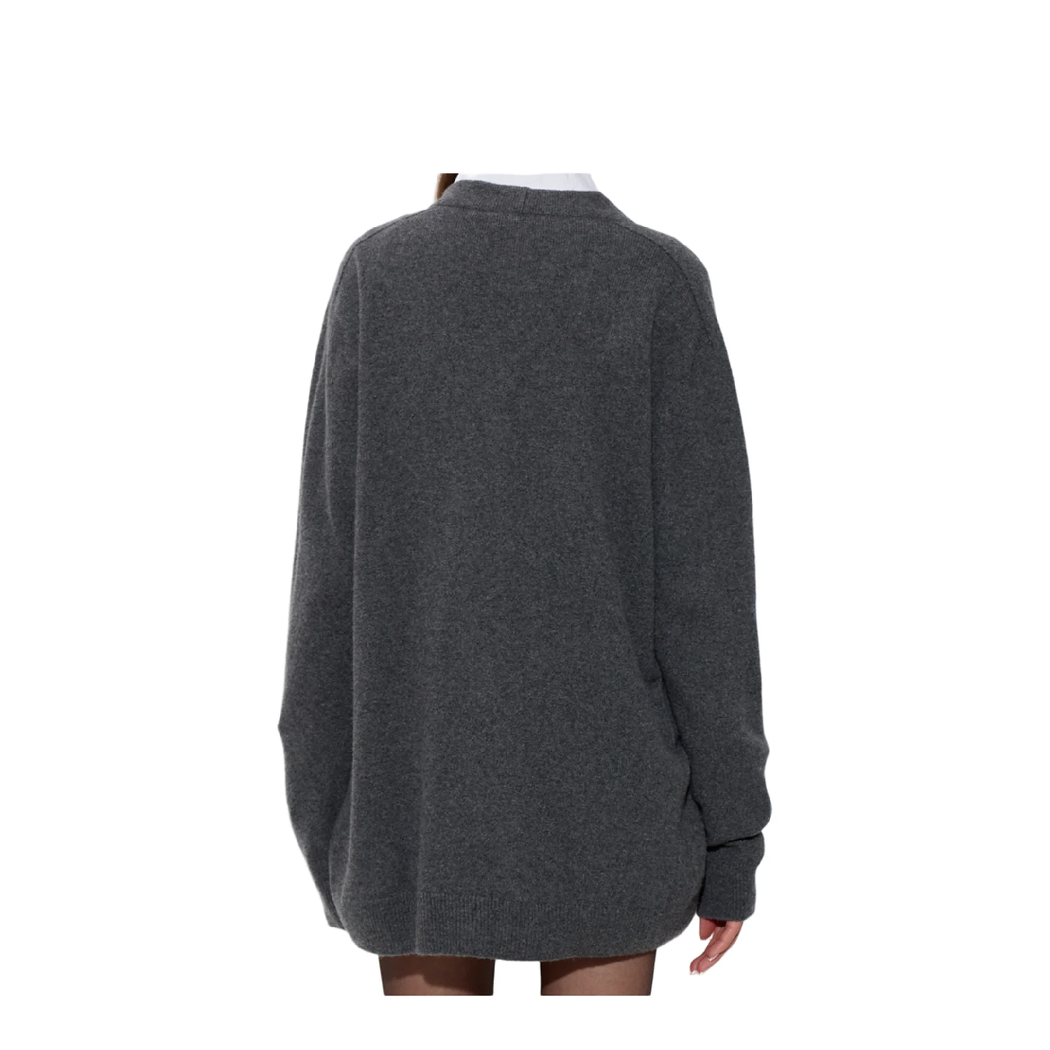 Wool Cashmere Sweater Grey - Image 4
