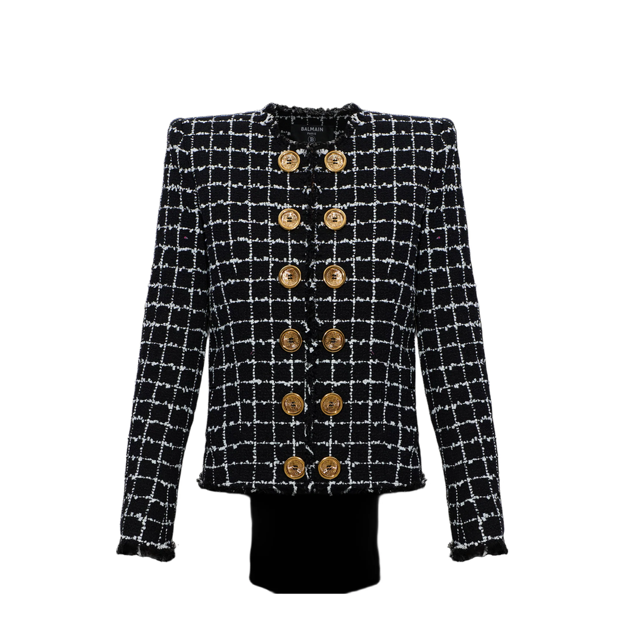 Women's Jacket Grid Pattern - Image 2