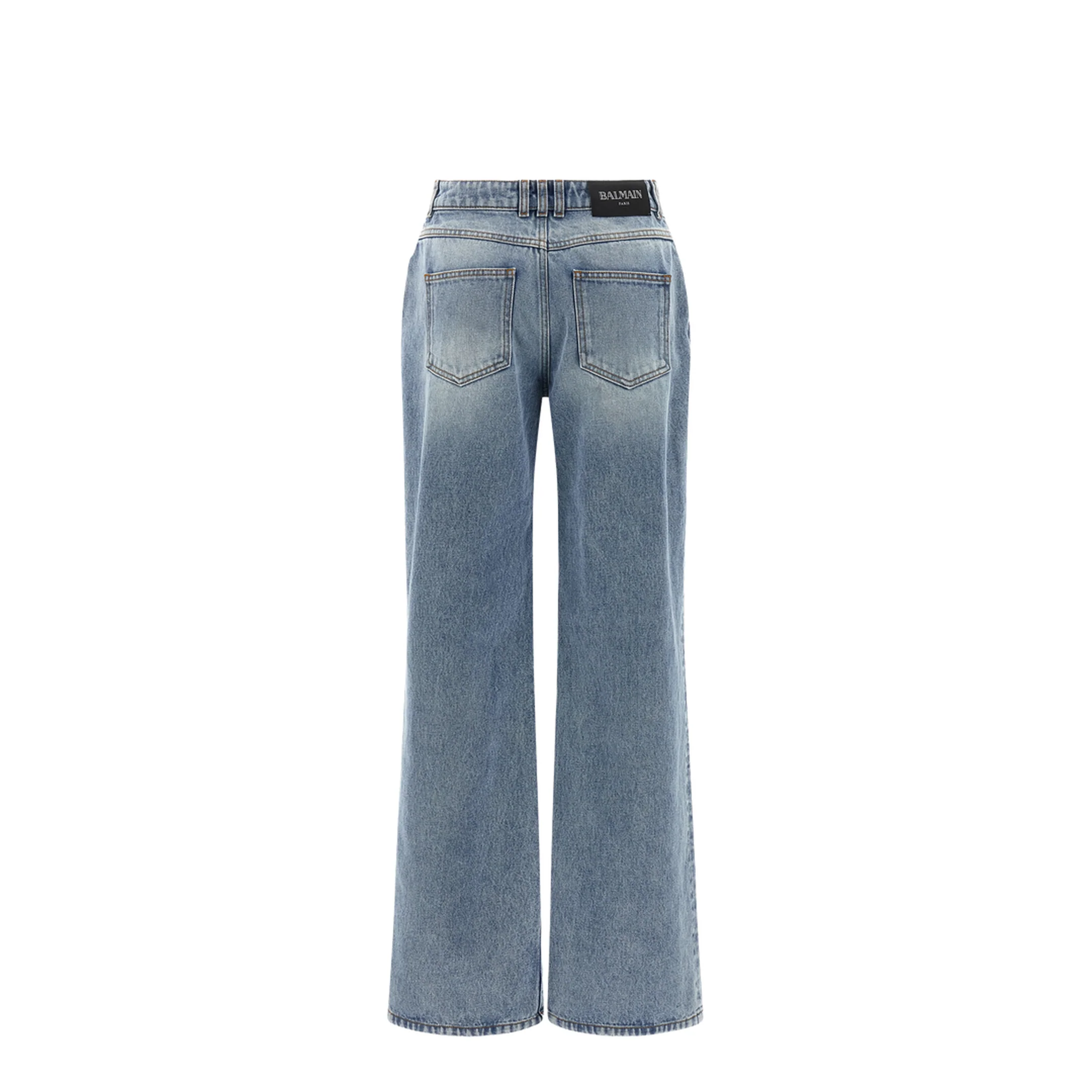 Straight-Leg Faded Denim Jeans - Image 2