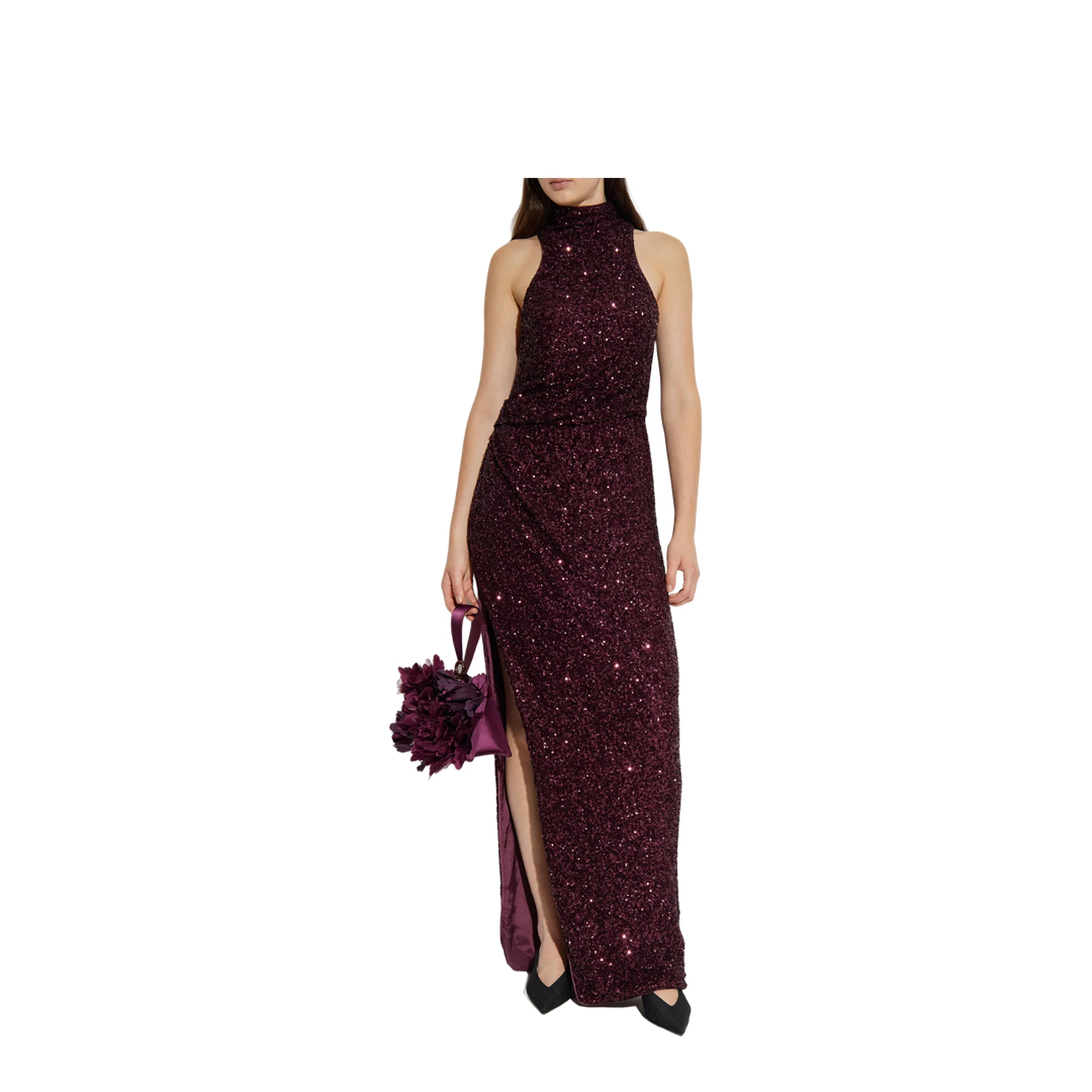 Long Sleeveless Sequin Dress - Image 2