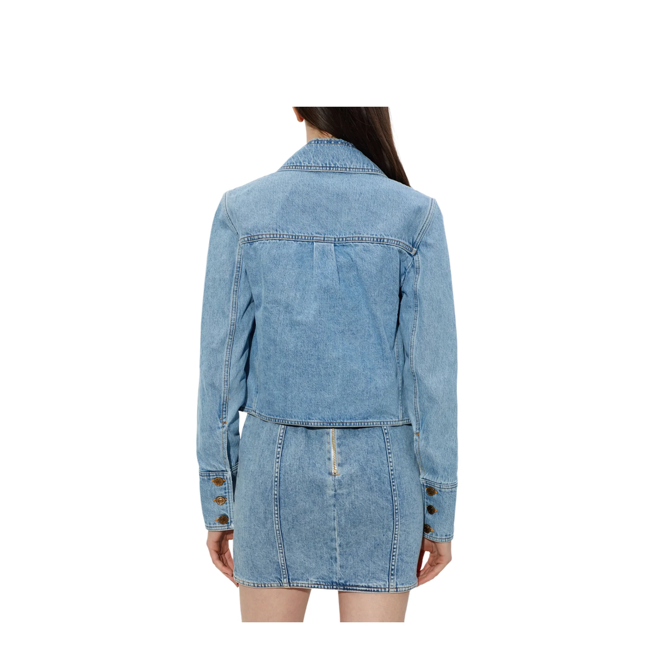Women's Denim Jacket Light Blue - Image 4