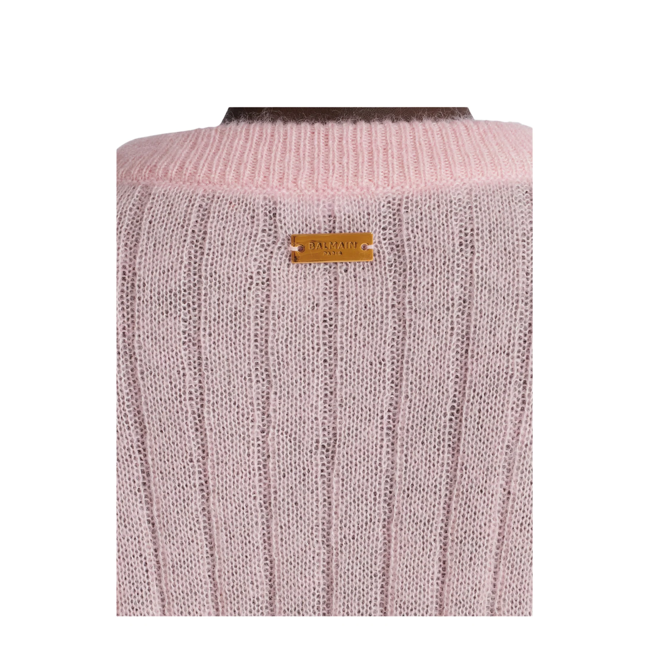 Cropped Mohair Sweater Pink - Image 4