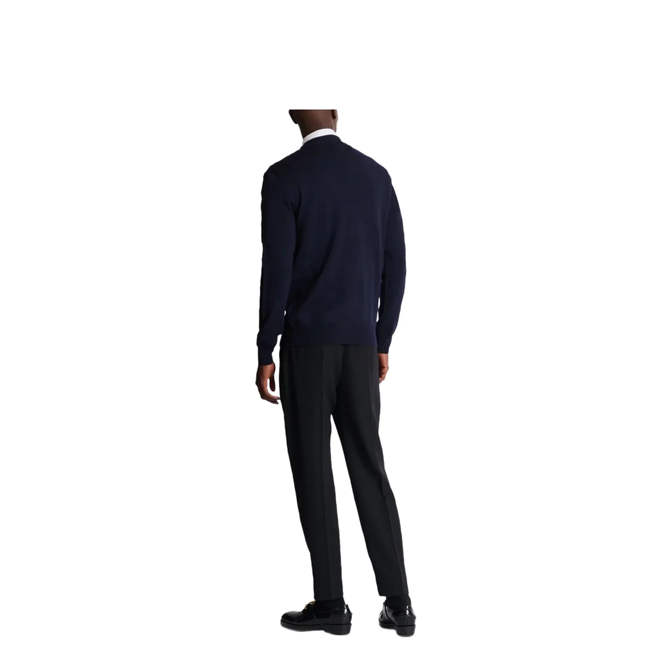Wool Sweater with Logo Blue - Image 4