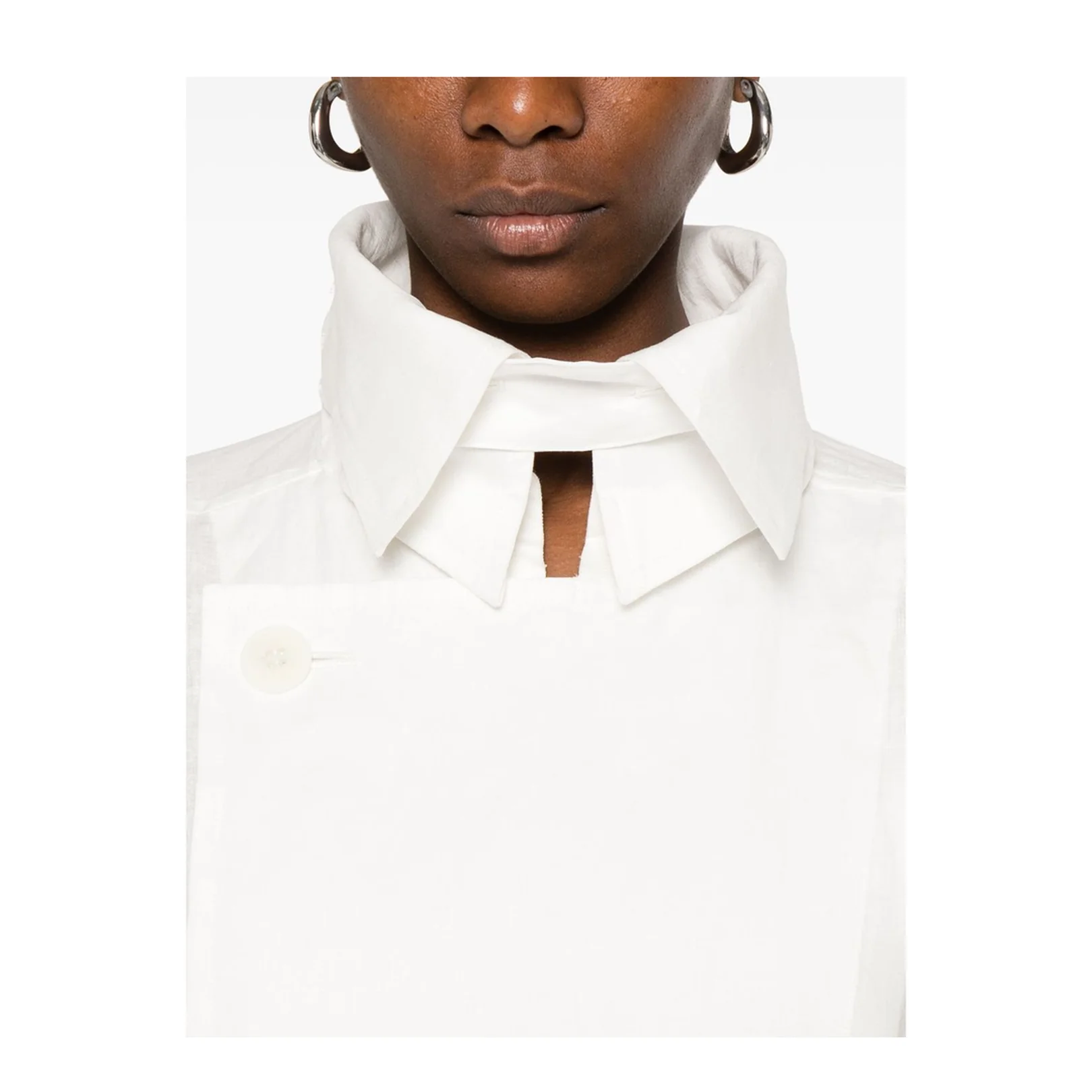 Double-Breasted Button Fastening Coat - Image 3