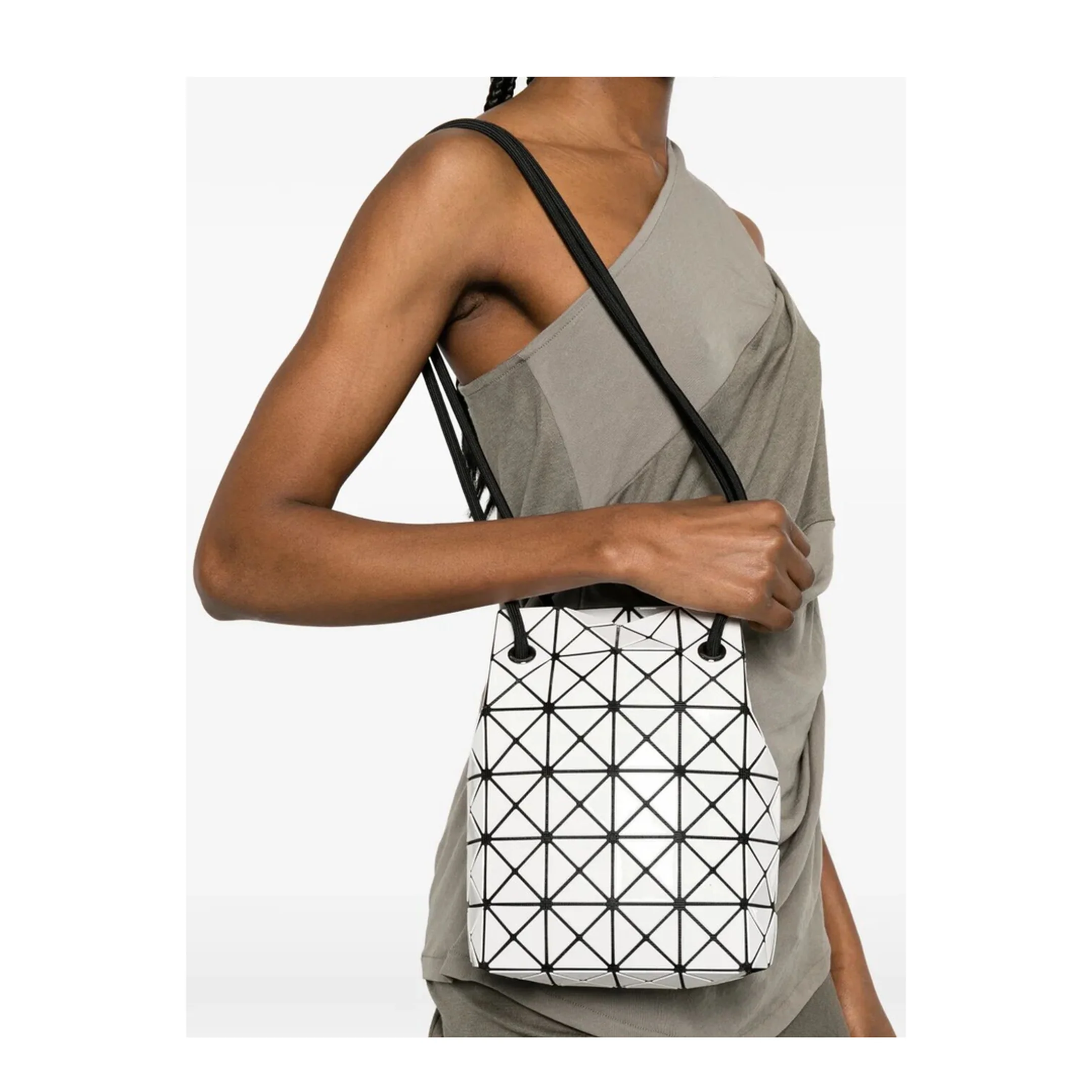Geometric Wring Shoulder Bag - White - Image 4