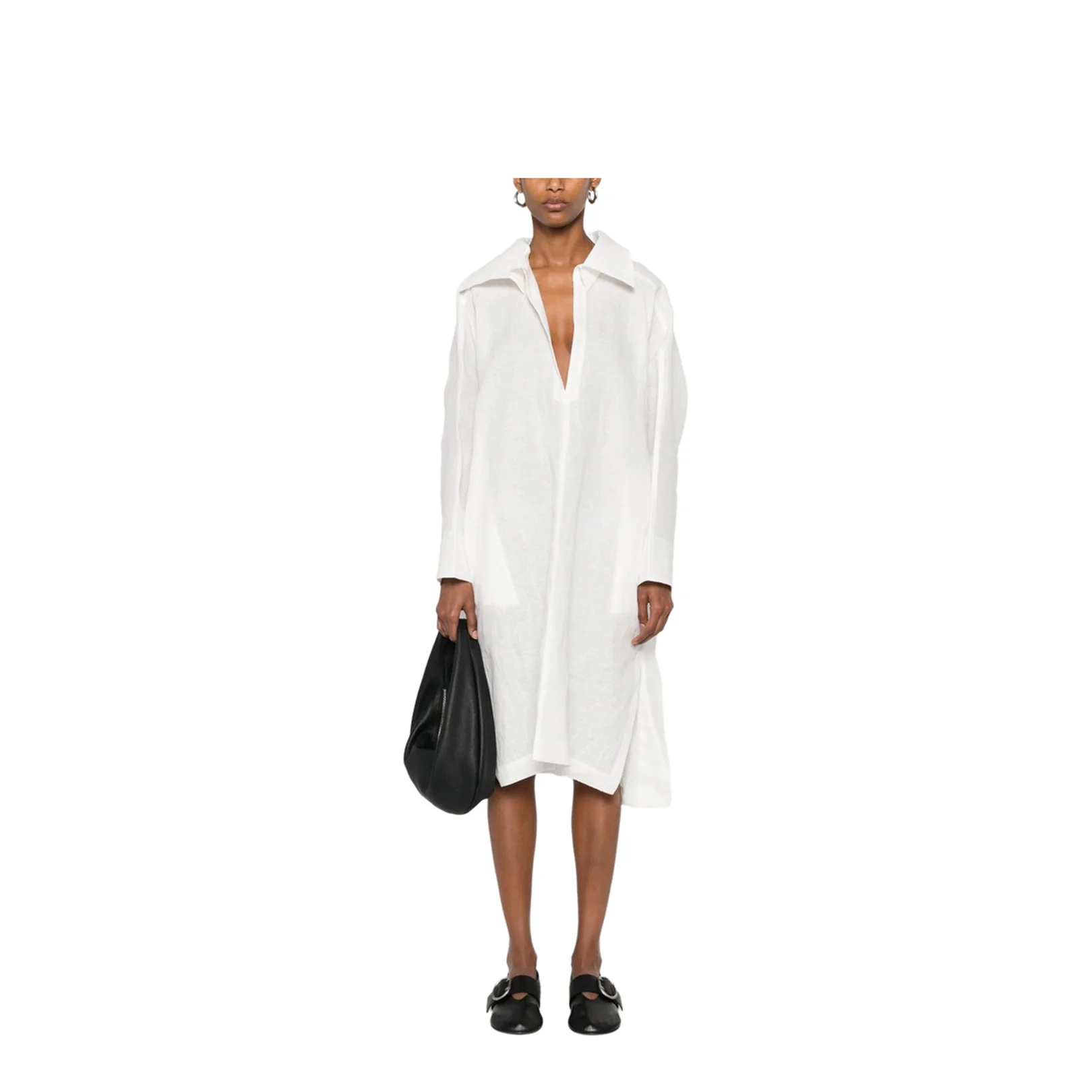 White Short Side Slits Top - Image 5
