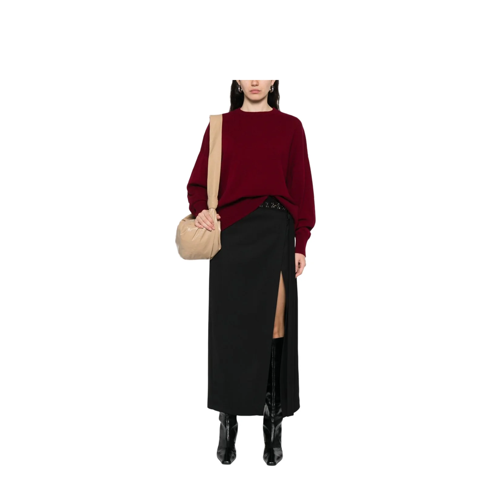 Cashmere Crewneck Sweater Brown - Image 5
