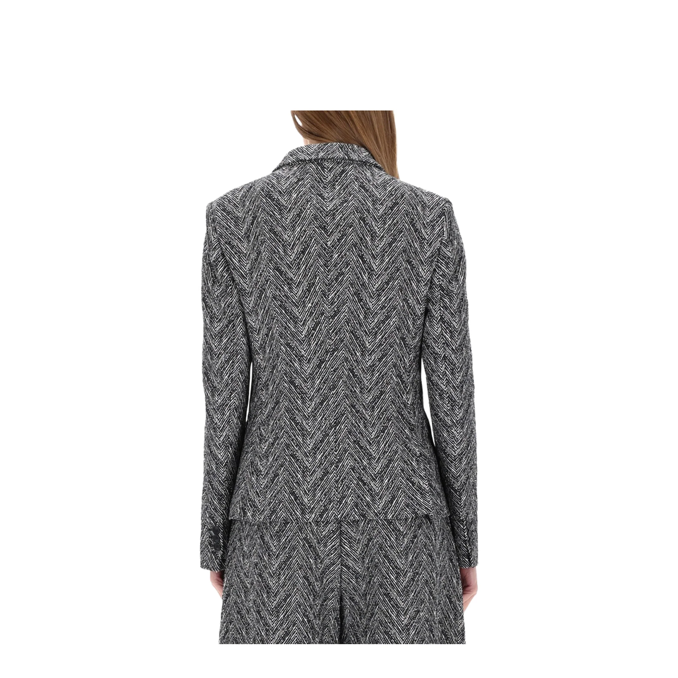 Herringbone Tweed Blazer - Image 3