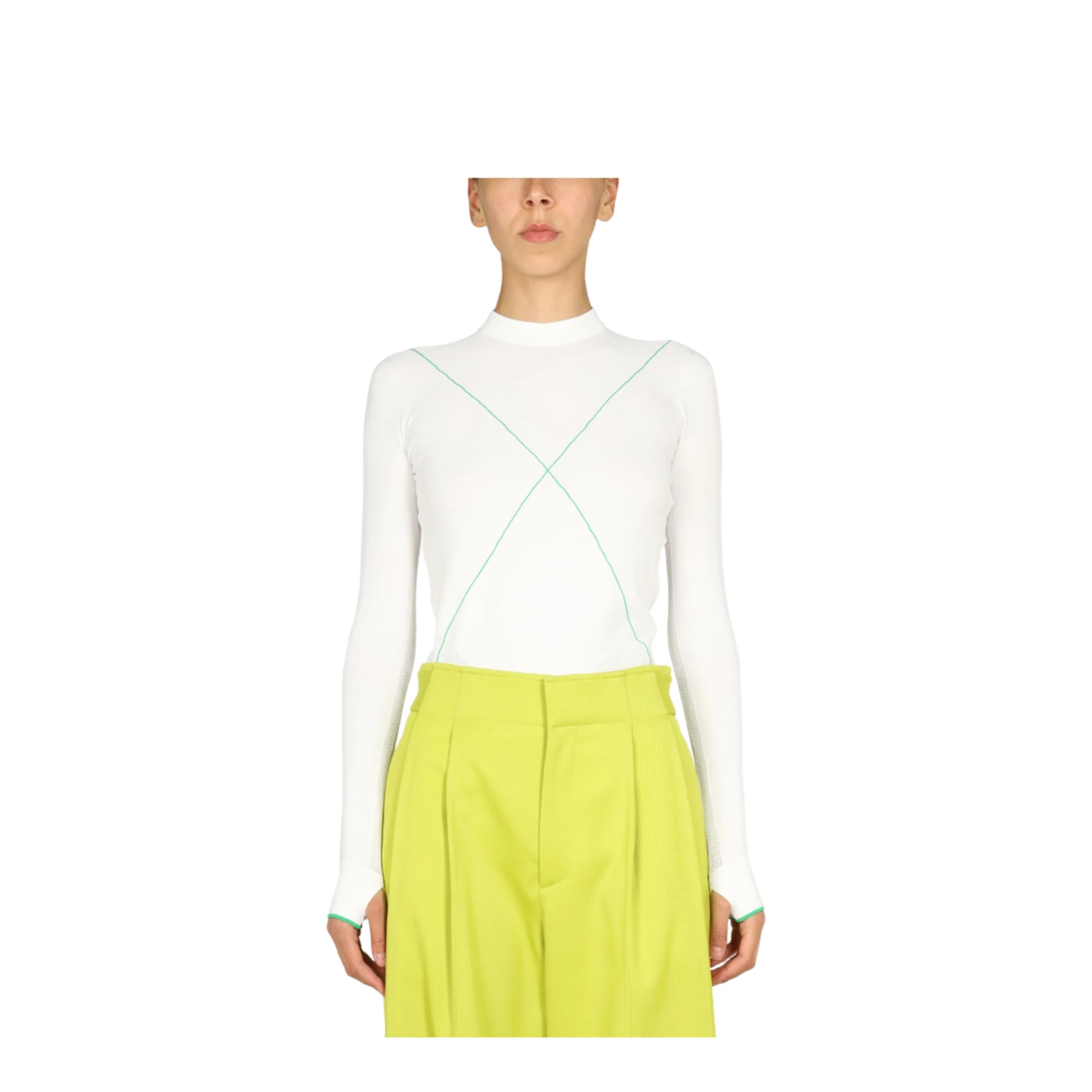 Contrasting Seams Sweater