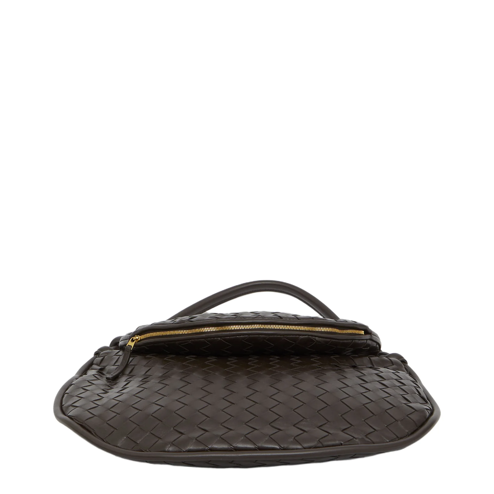 Intrecciato Large Leather Shoulder Bags - Brown - Image 3