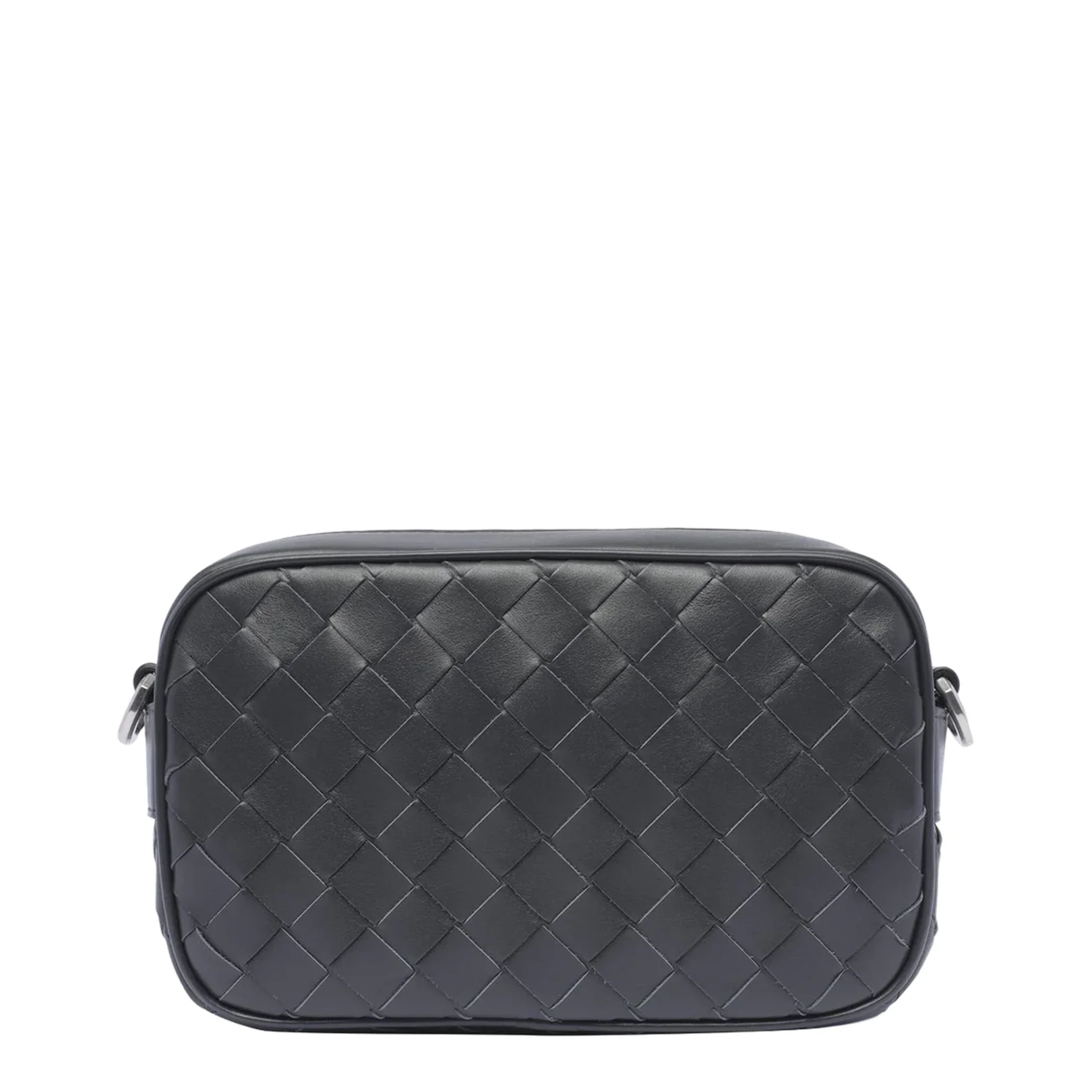 Intrecciato Mini Leather Crossbody Bags - Gray