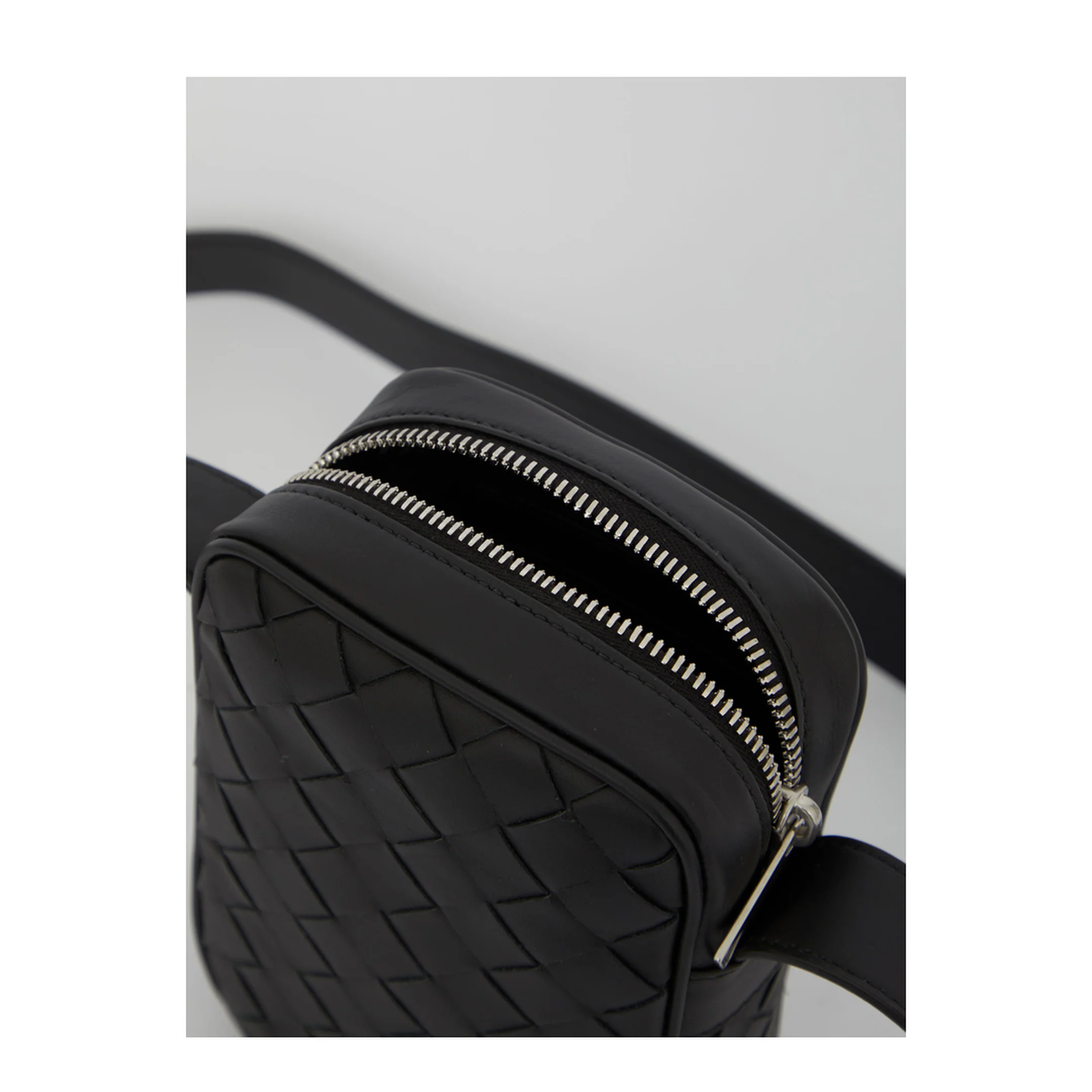 Cassette Mini Leather Crossbody Bags - Black - Image 5