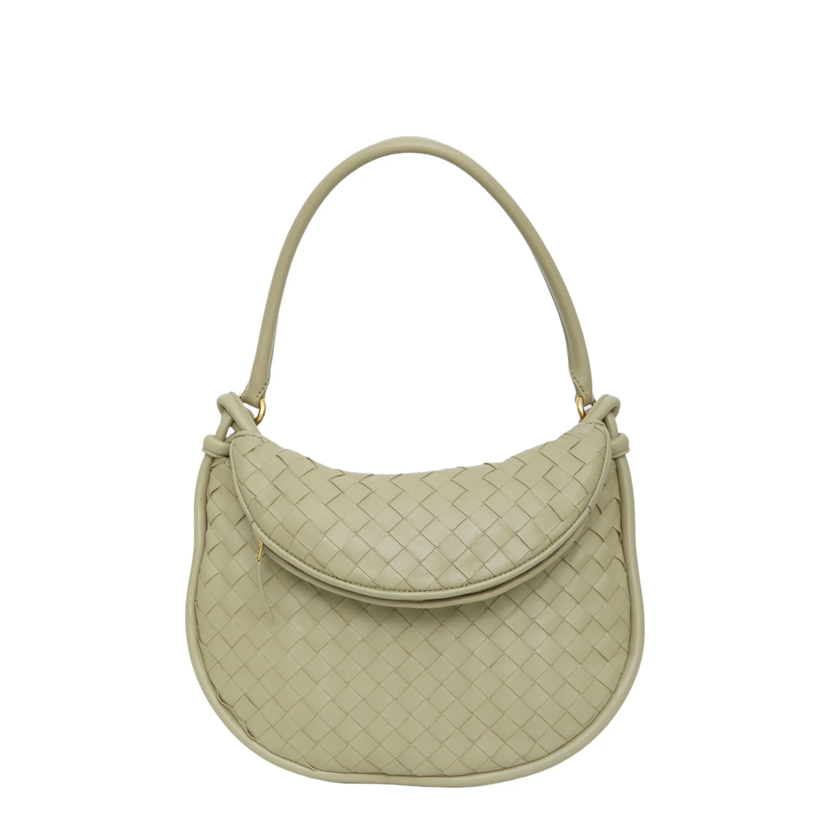 Gemeli Medium Leather Shoulder Bags - Green