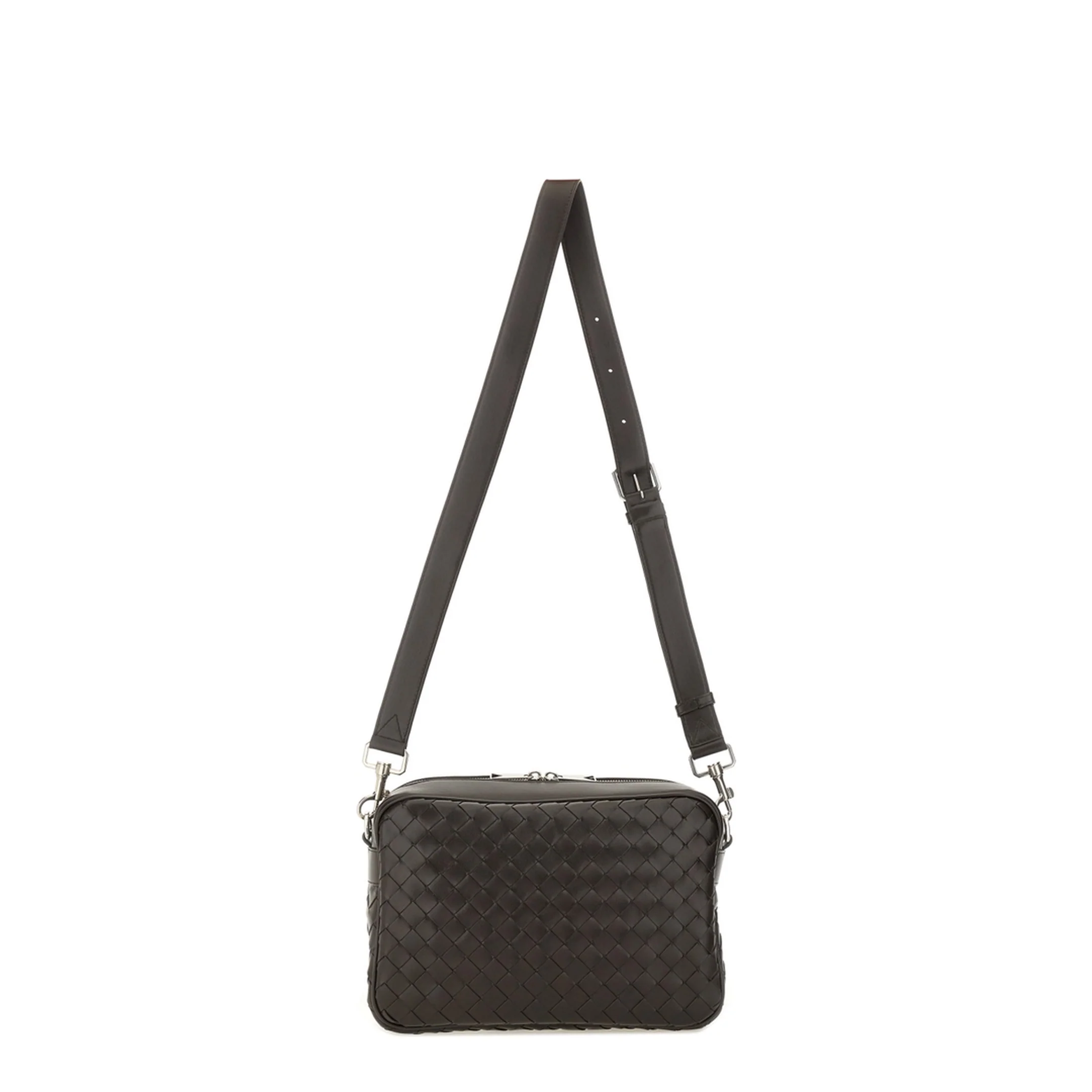 Intrecciato Leather Shoulder Bags - Brown - Image 3