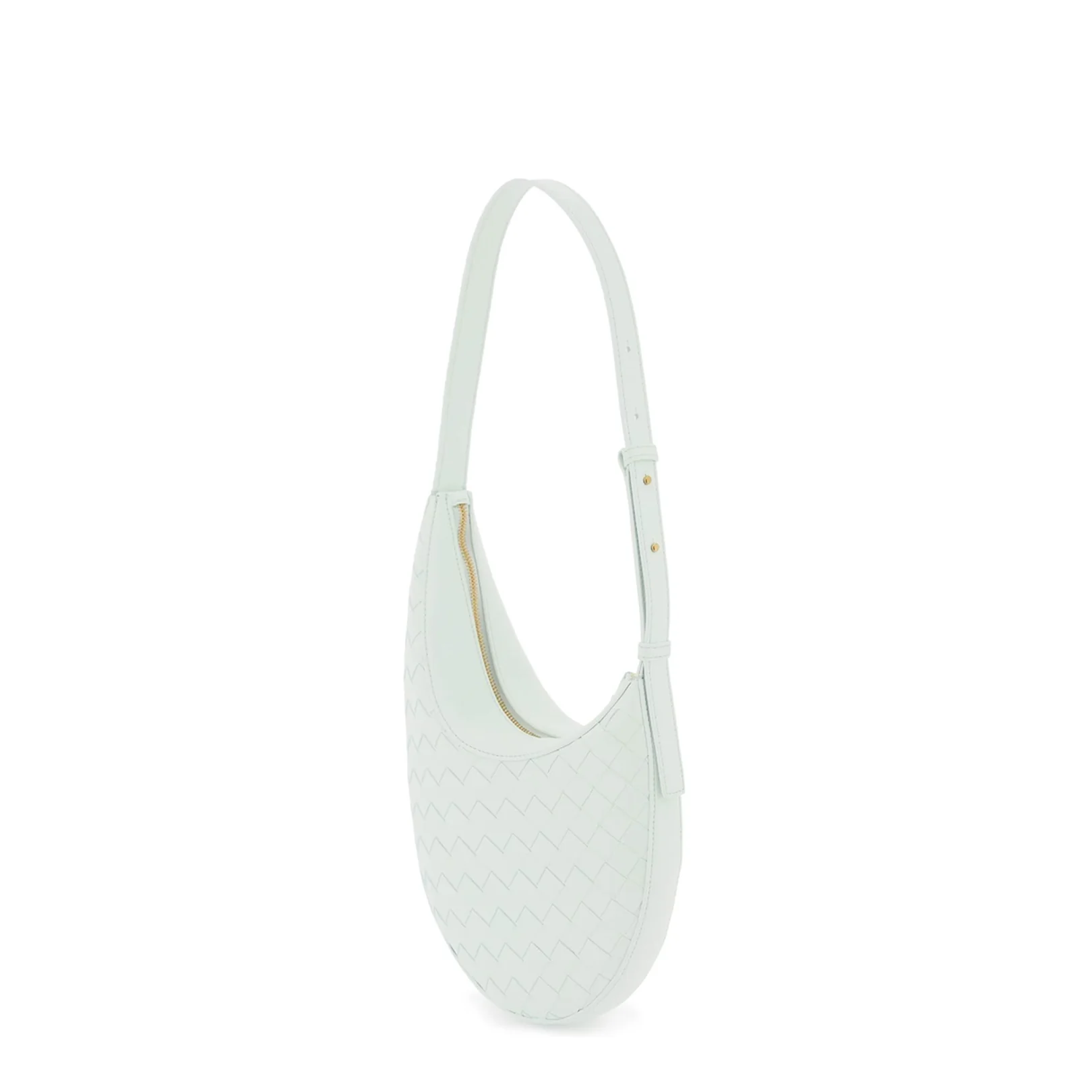 Intrecciato Small Leather Shoulder Bags - Pastel green - Image 2