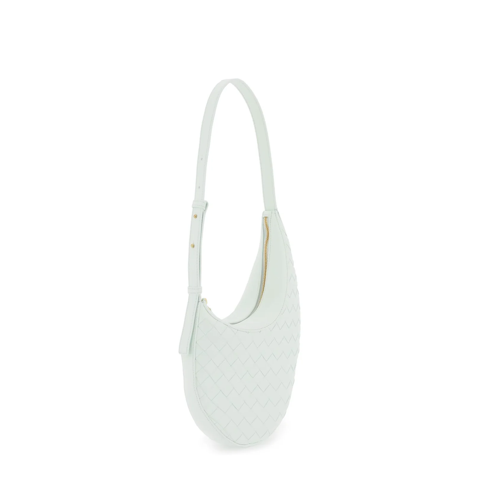 Intrecciato Small Leather Shoulder Bags - Pastel green - Image 3