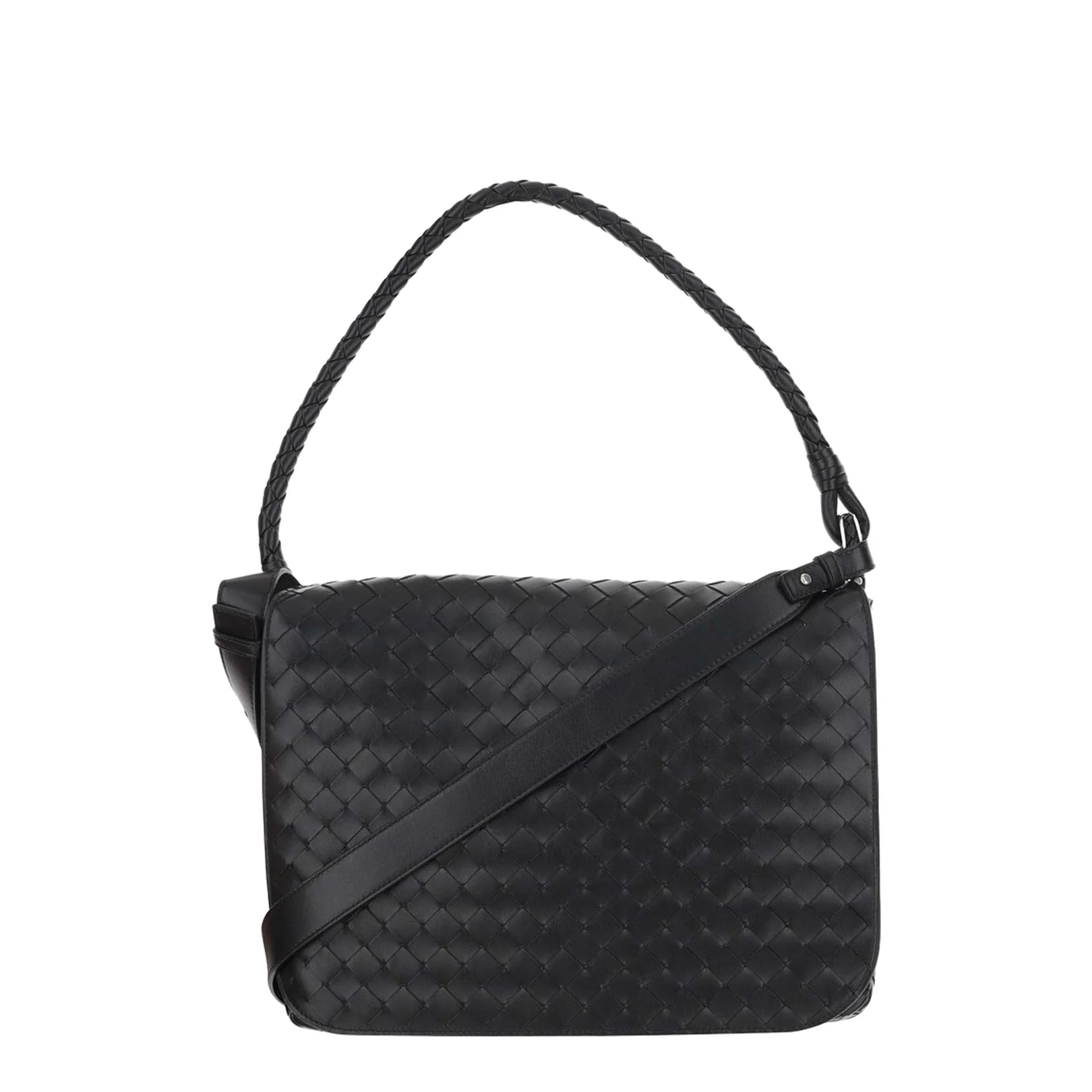 Swing Medium Leather Shoulder Bags - Black - Image 5