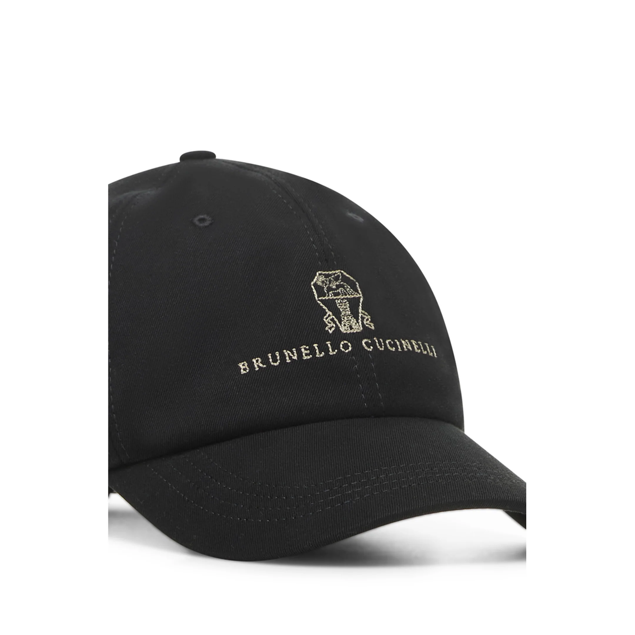 Embroidered Logo Baseball Cap Black - Image 4
