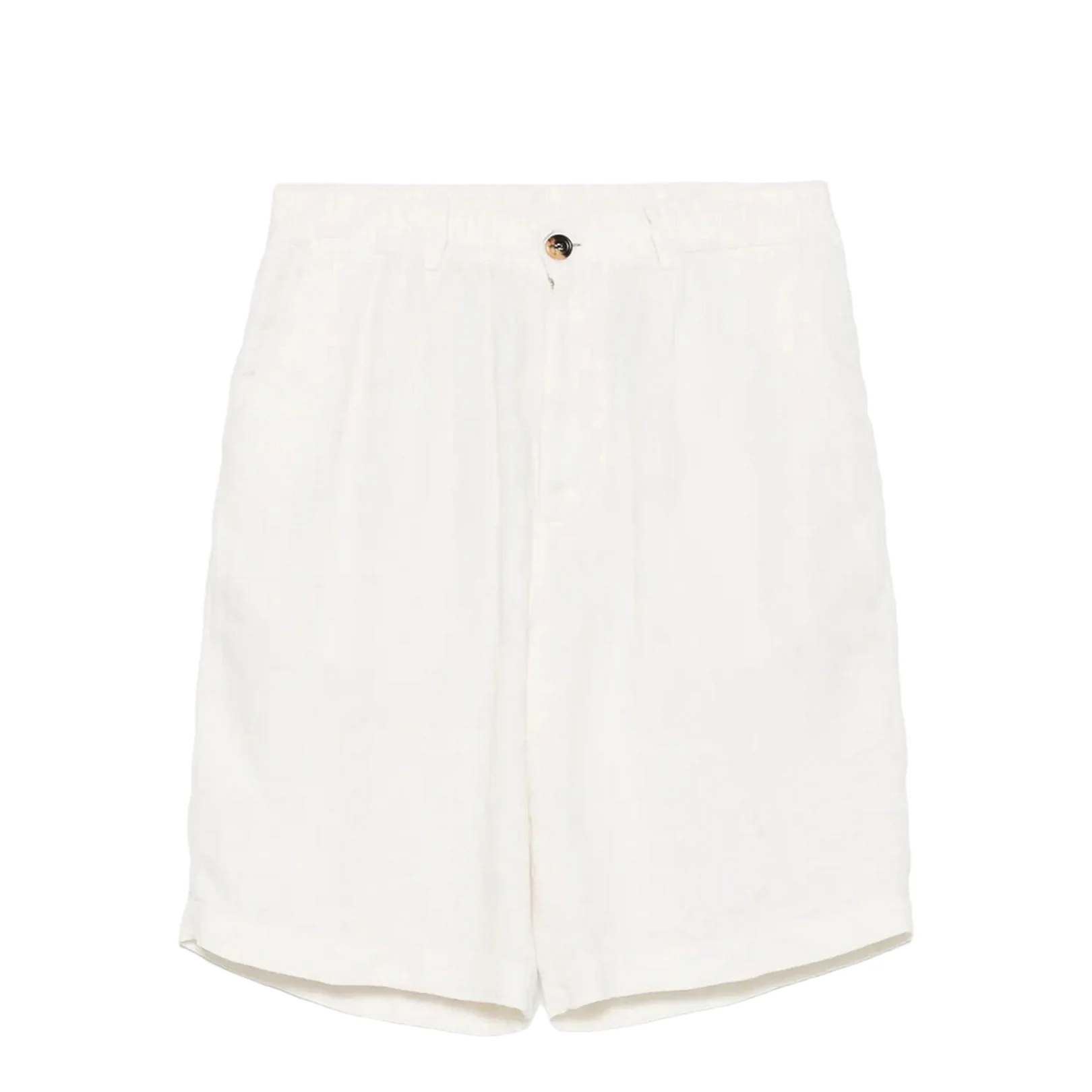 Bermuda Shorts in Light Délavé Linen Canvas