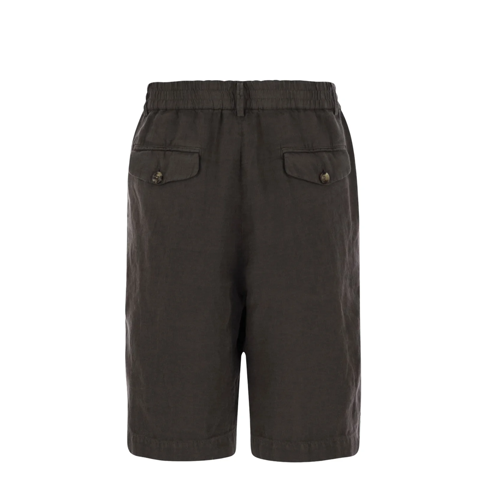 Bermuda Shorts in Light Délavé Linen Canvas