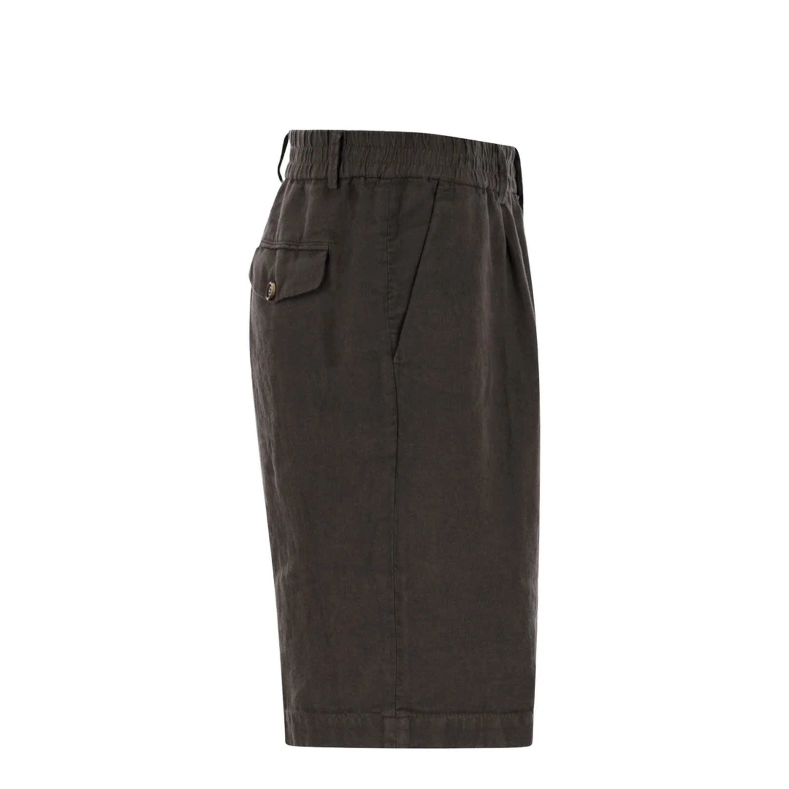 Bermuda Shorts in Light Délavé Linen Canvas - Image 2