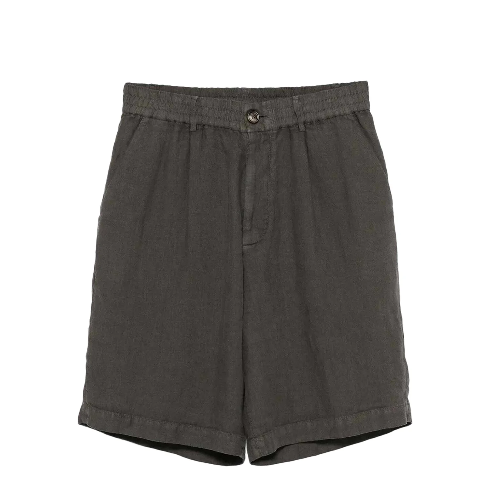 Bermuda Shorts in Light Délavé Linen Canvas - Image 4