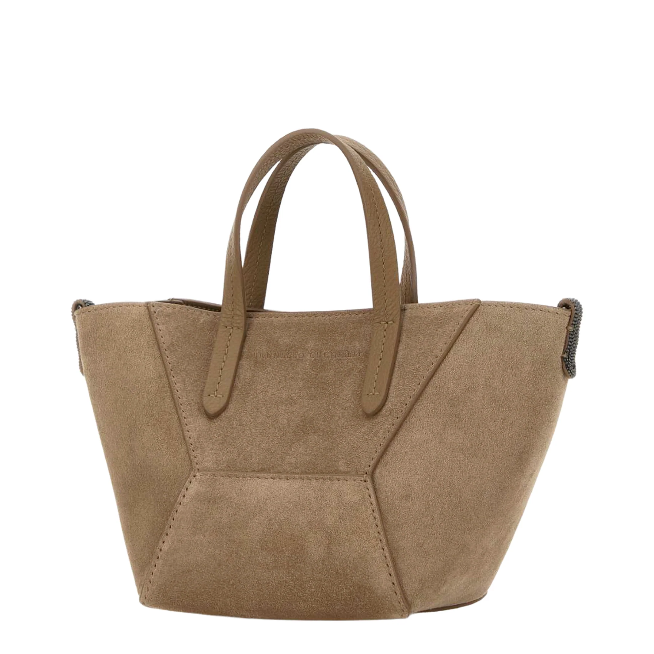 Duo Suede Mini Handbag - Brown - Image 2