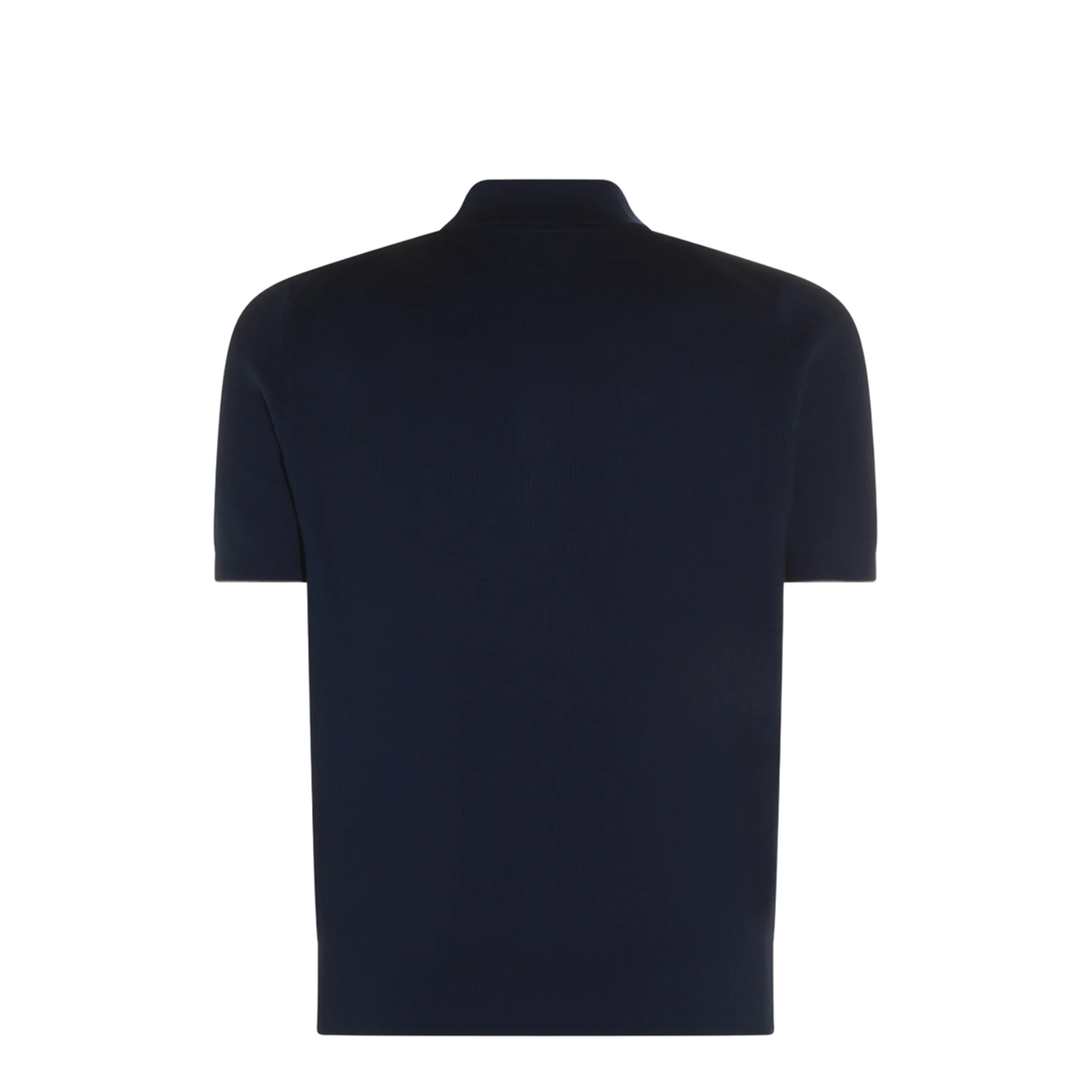 Button-Fastening Short-Sleeve Polo Shirt Blue - Image 2