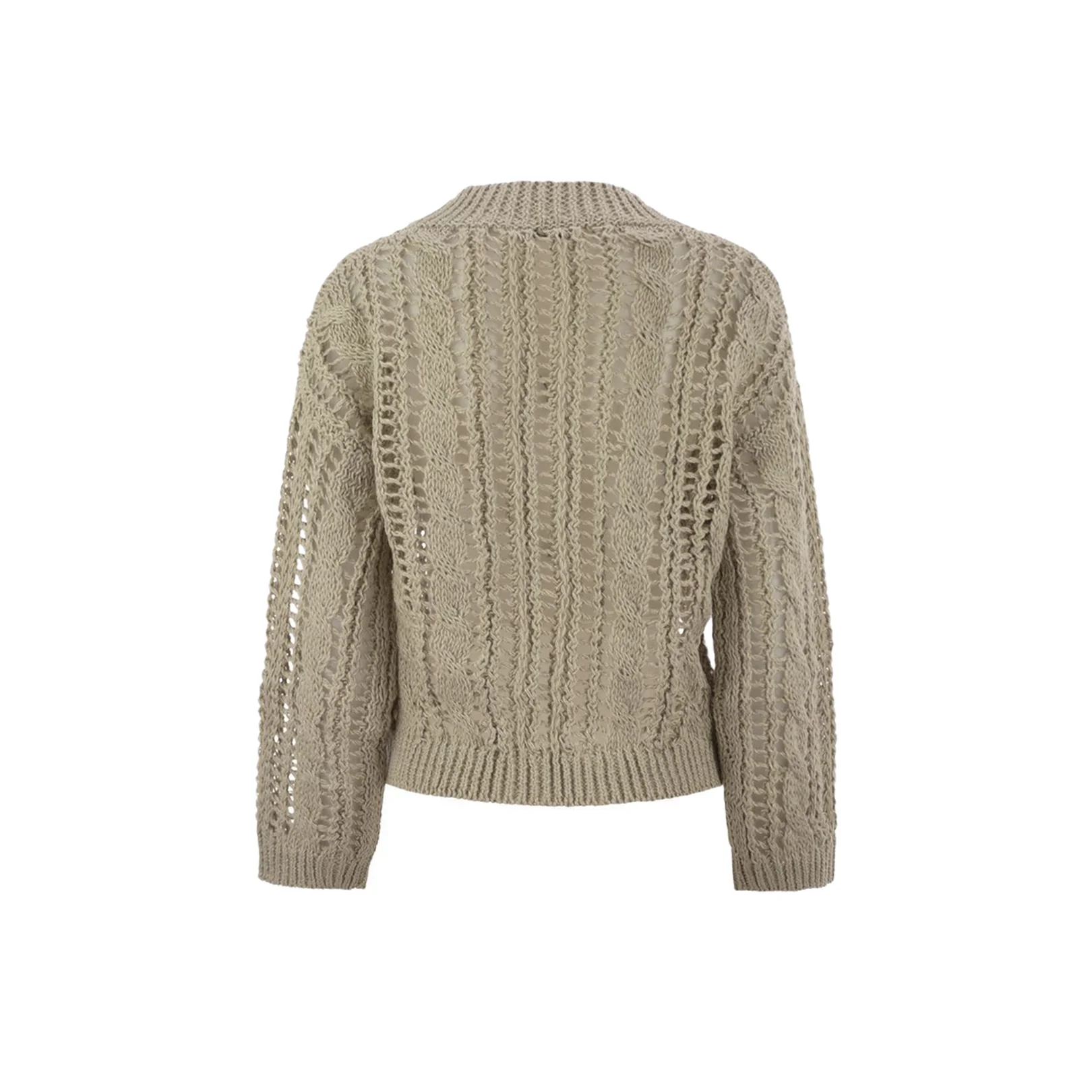 Cable & Mesh Jute and Cotton Jersey - Image 2
