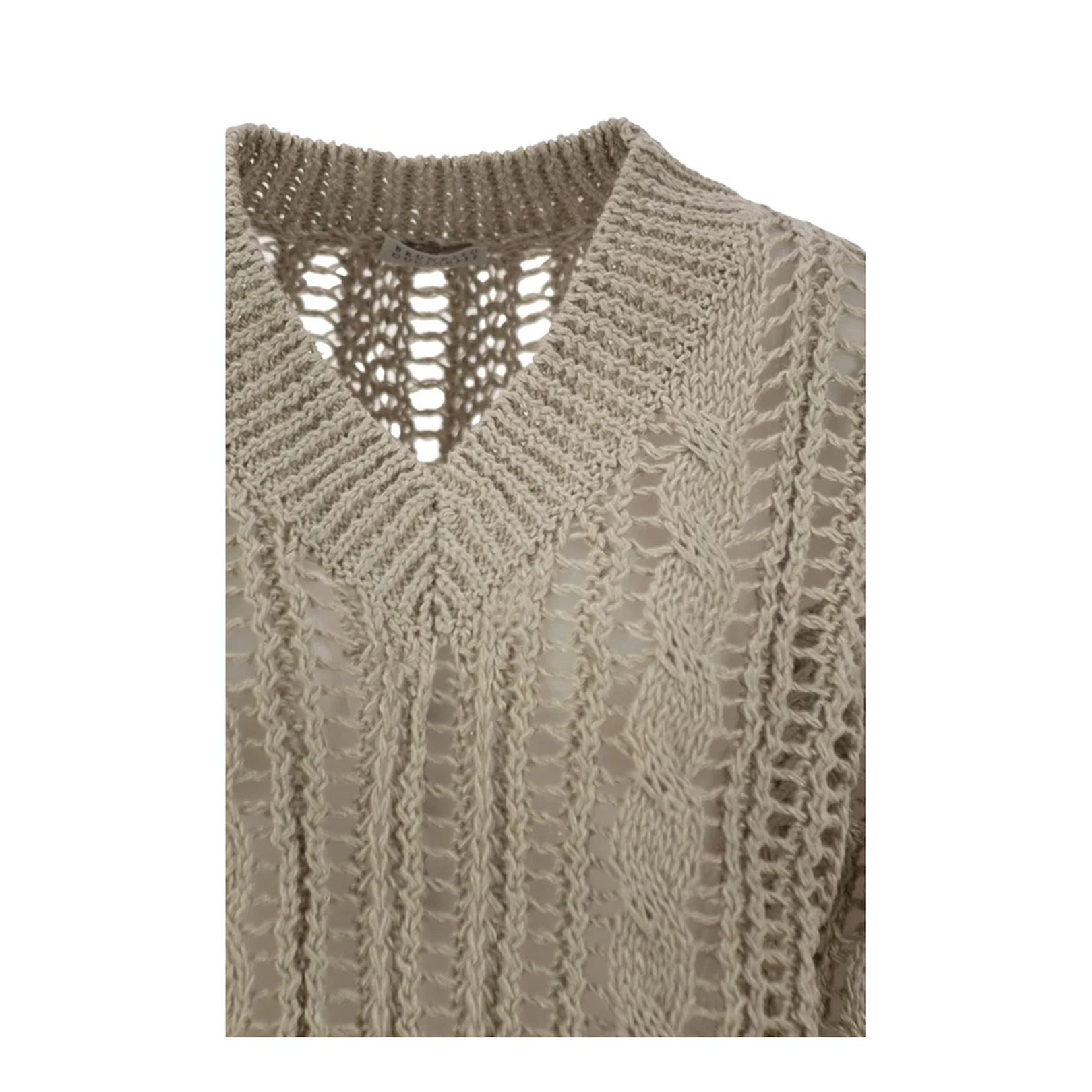 Cable & Mesh Jute and Cotton Jersey - Image 4
